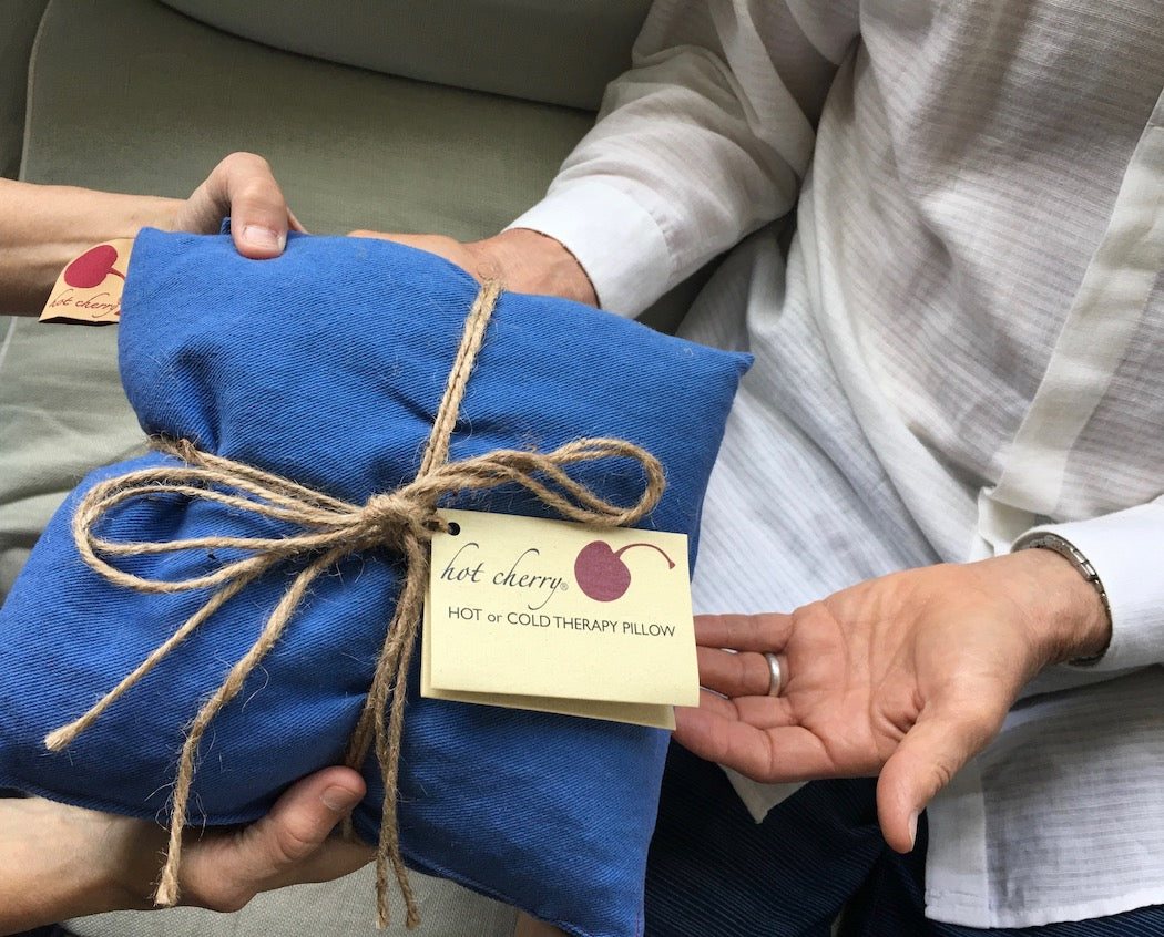 Square Pillow in Blue Denim
