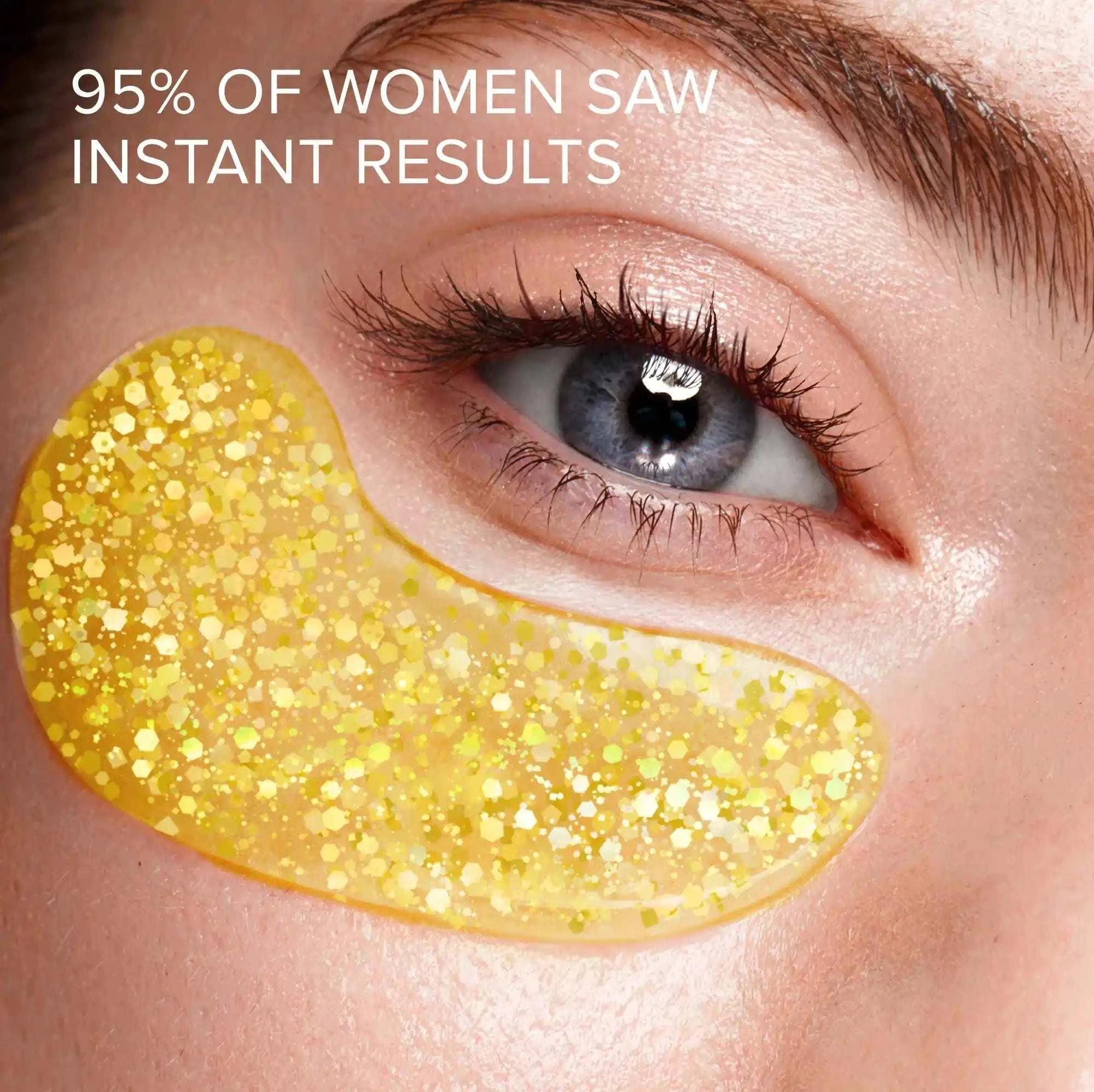 24K gold anti-aging hydrogel eye patches for dark circles and puffiness