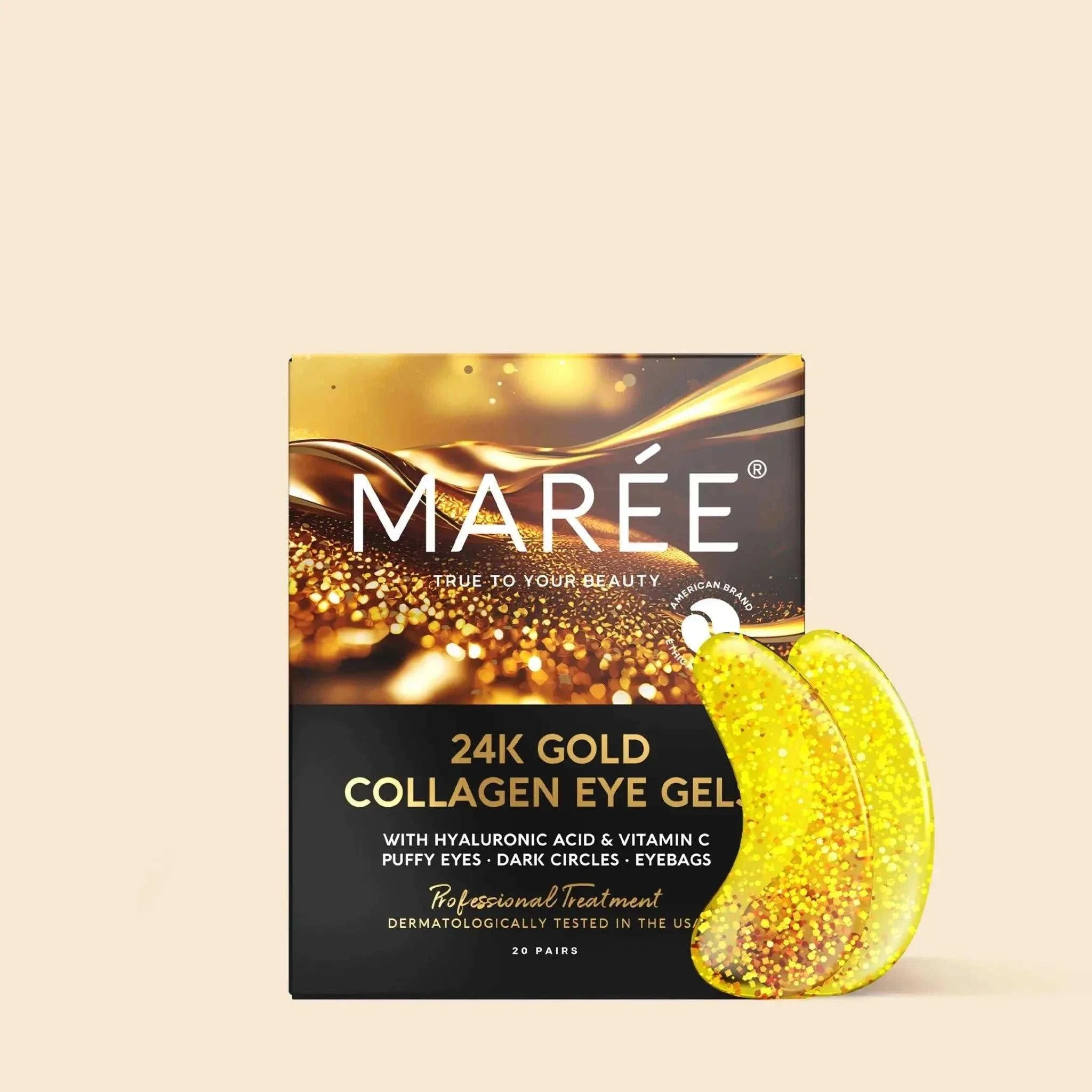 24K gold anti-aging eye patches for dark circles and puffiness