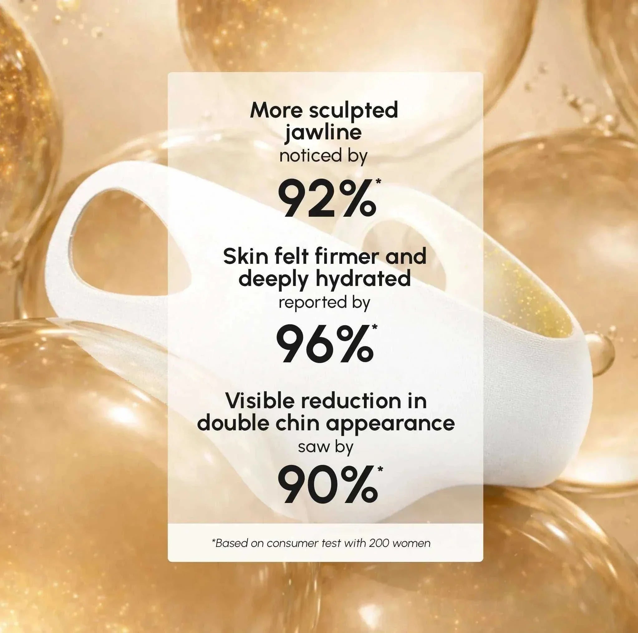 24k gold chin and jawline lifting mask for face and neck firming