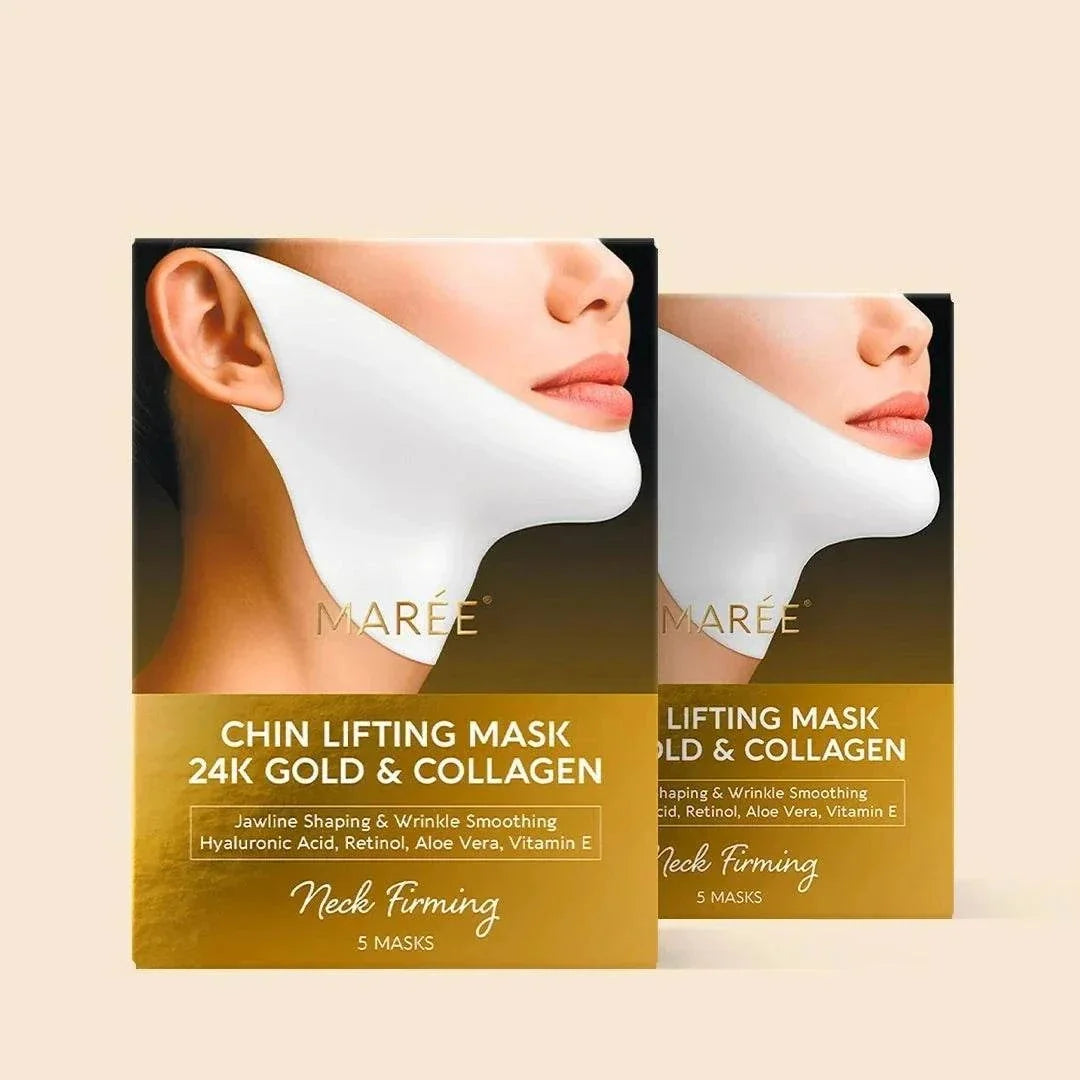 24K gold chin and jawline lifting mask for firm skin