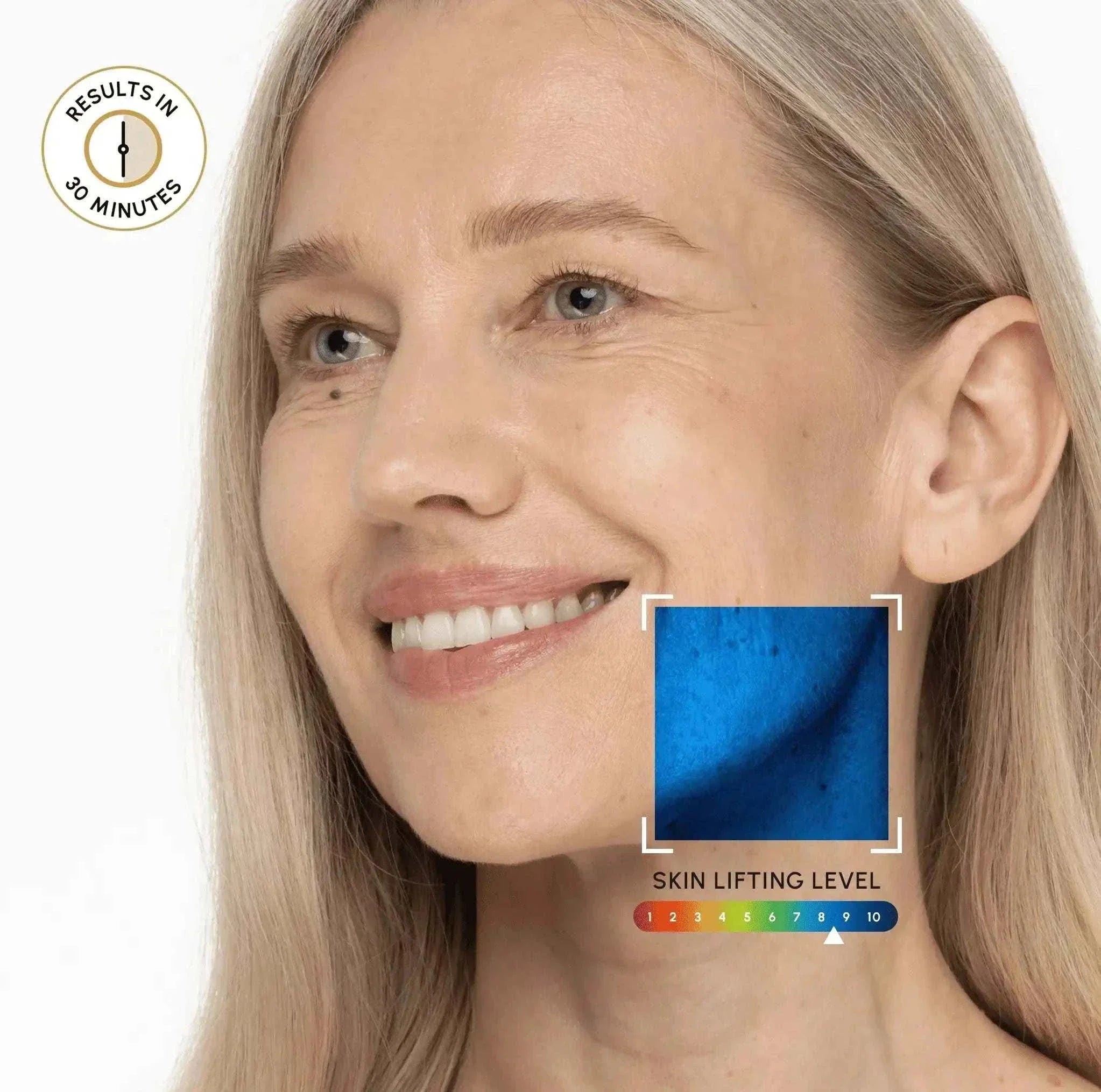 24K gold chin and jawline lifting mask for firming and wrinkle reduction