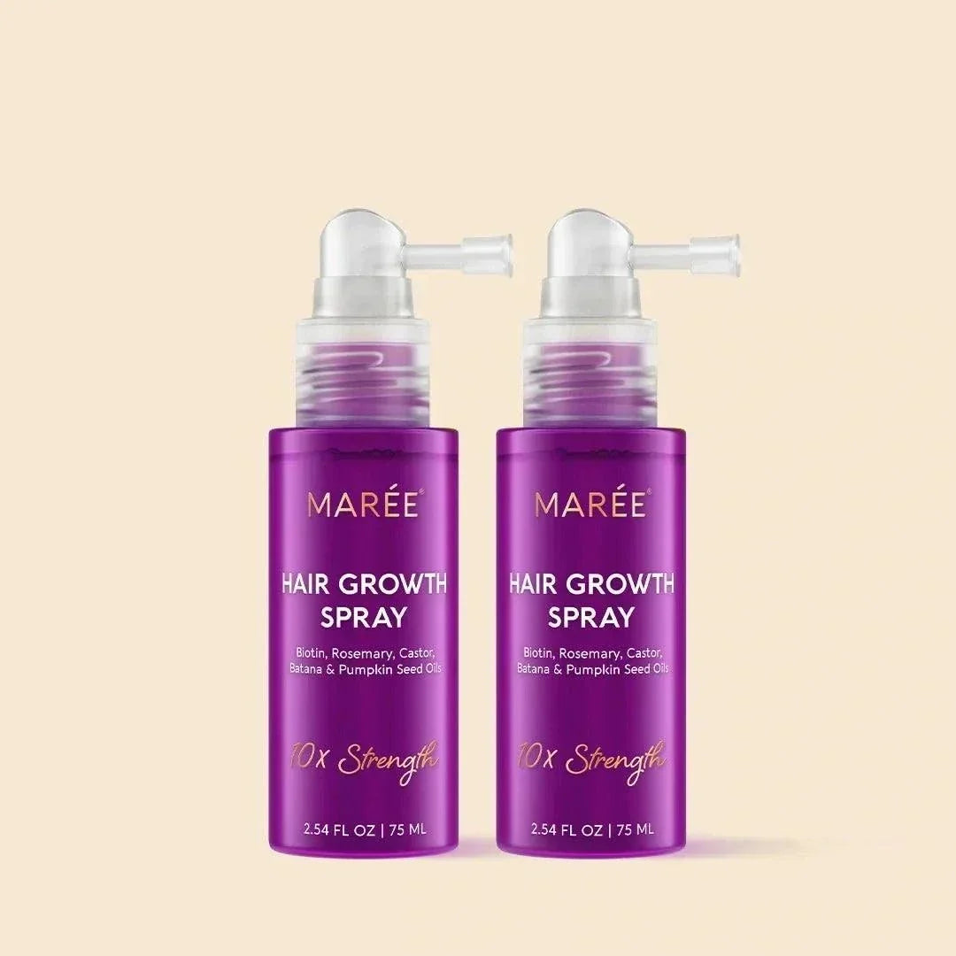 Marée 4-in-1 hair growth spray promoting strong, fast hair growth
