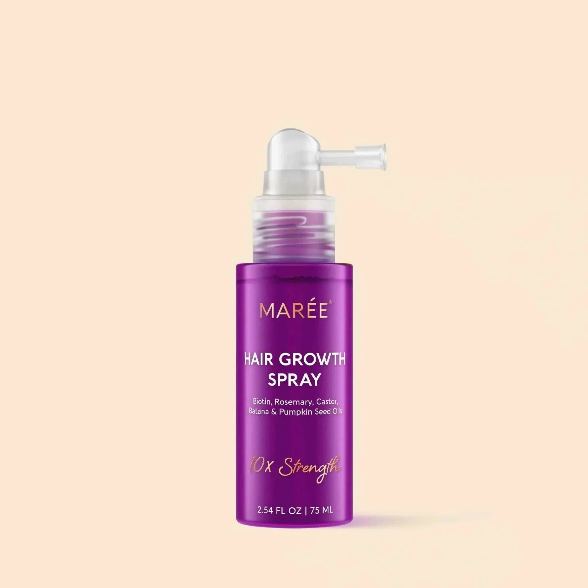 Marée 4-in-1 hair growth spray bottle for fast healthy hair growth