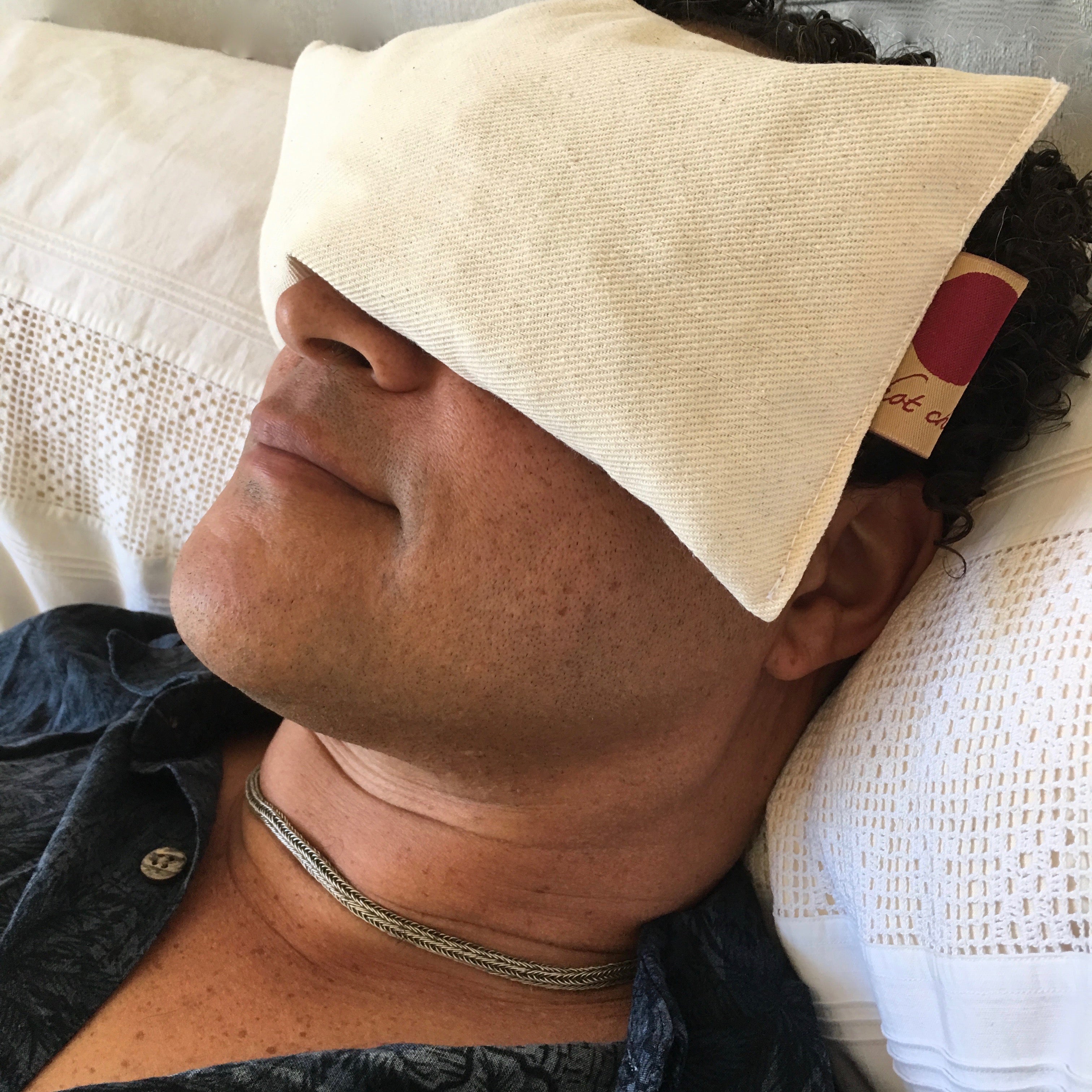 Eye Pillow in Unbleached, Pre-washed, Natural Denim