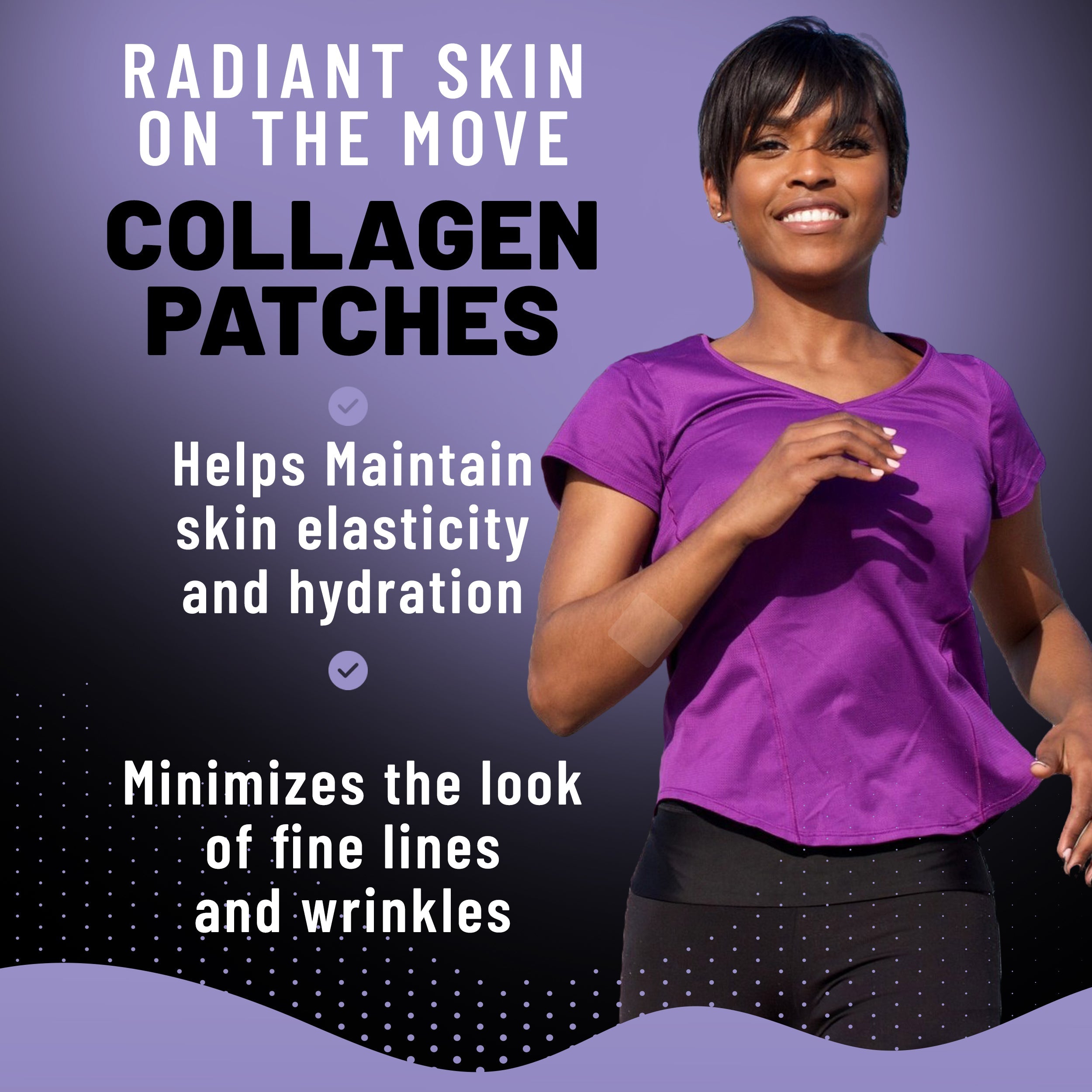 Collagen Patches Skin, Joint & Connective Tissue Support with Collagen, Hyaluronic Acid, Vitamins & Minerals, 36 Patches