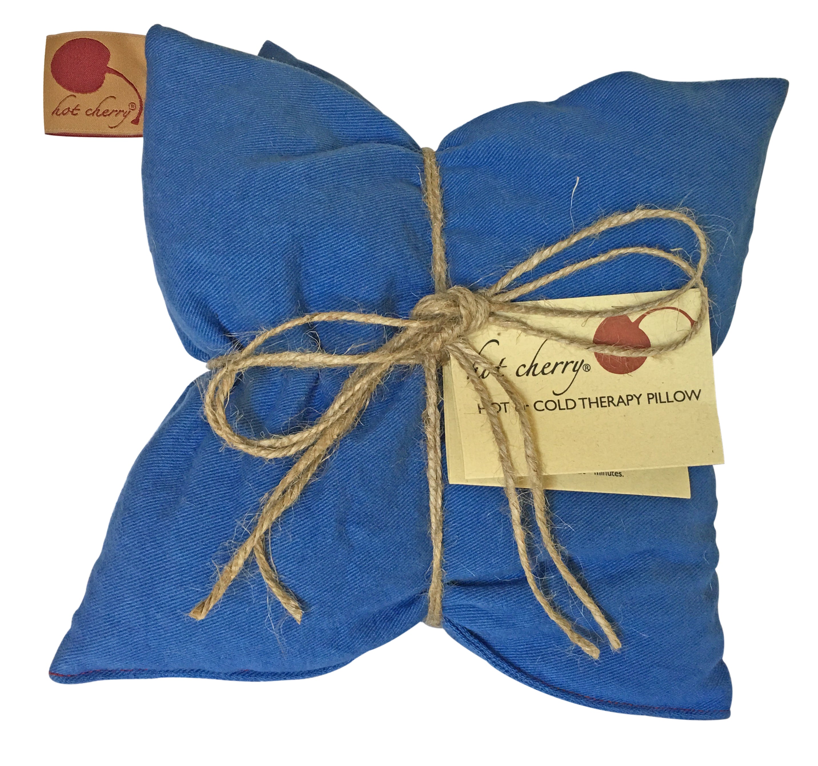 Double Square Pillow in Blue Denim