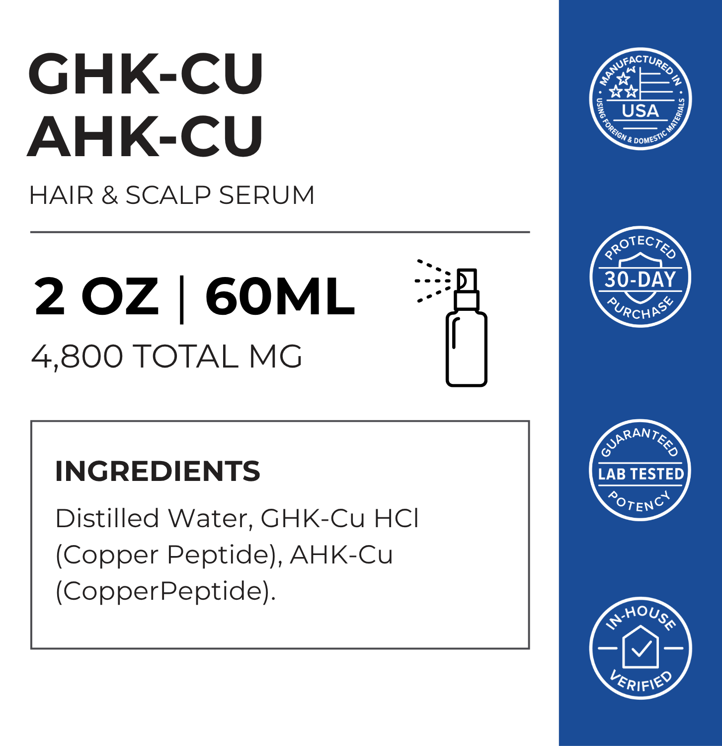 AHK-CU GHK-CU copper peptide product
