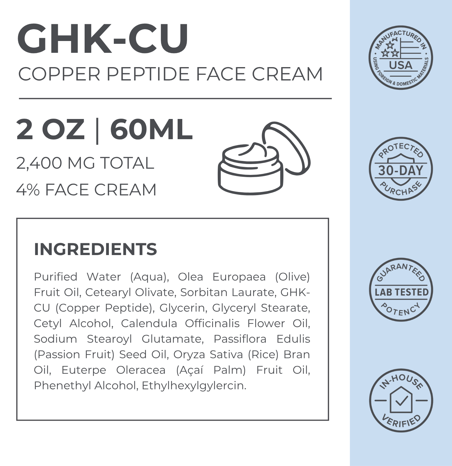 Advanced GHK-Cu Copper Peptide Face Cream