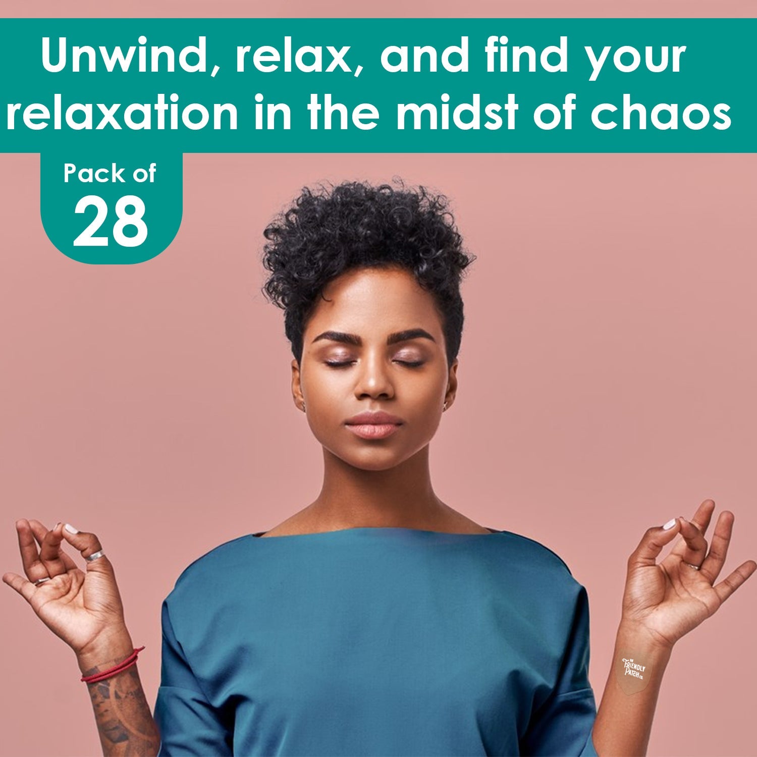 Relax & Let Go Zen Stress Patches with Ashwagandha, L-Theanine, GABA - 28 Patches