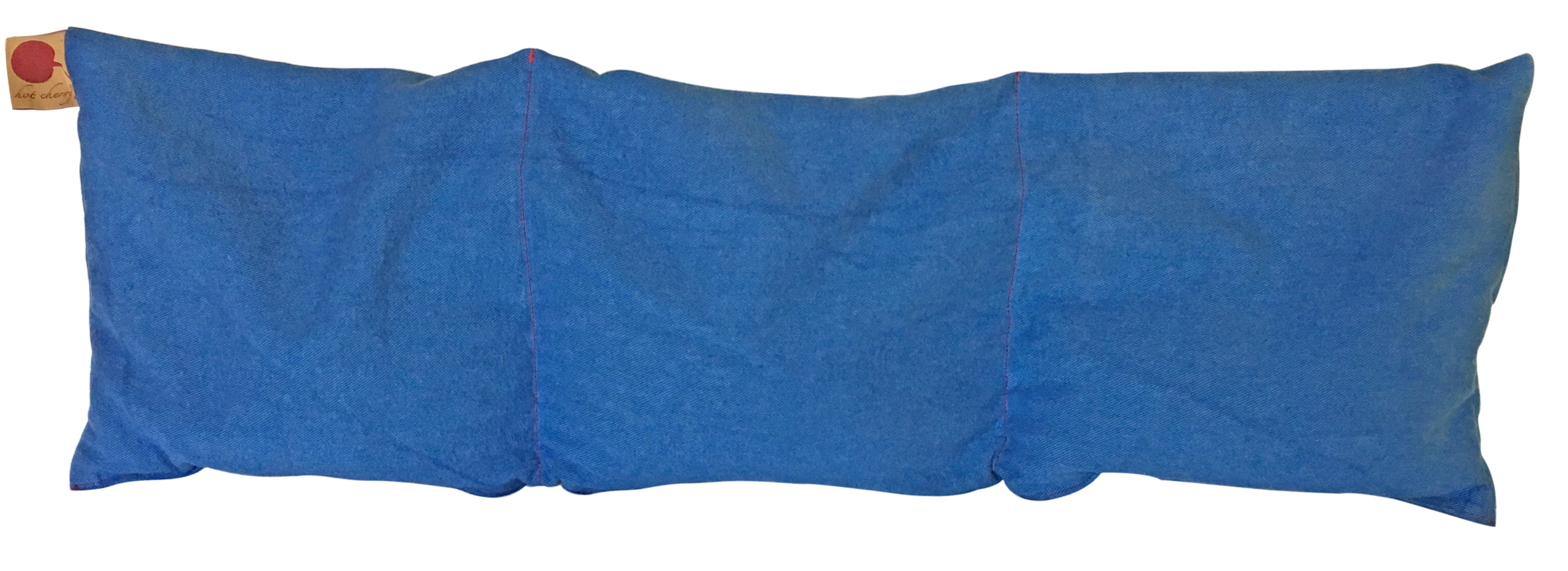Triple Square Pillow in Blue Denim
