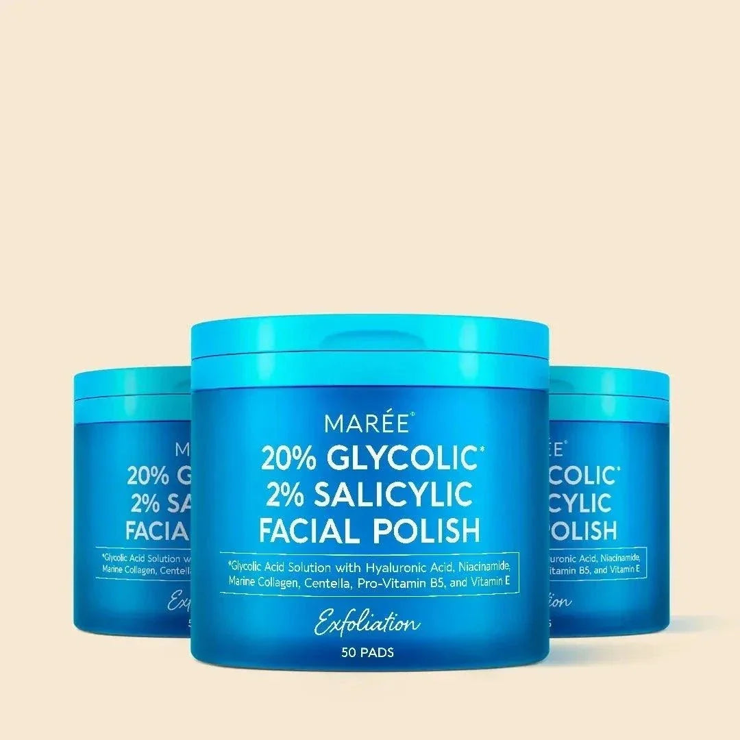 Marée glycolic and salicylic acid peel pads for smooth clear skin