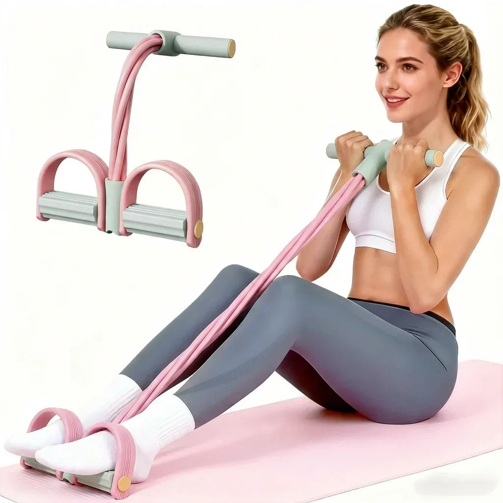 Adjustable resistance foot pedal exerciser for home and office workouts
