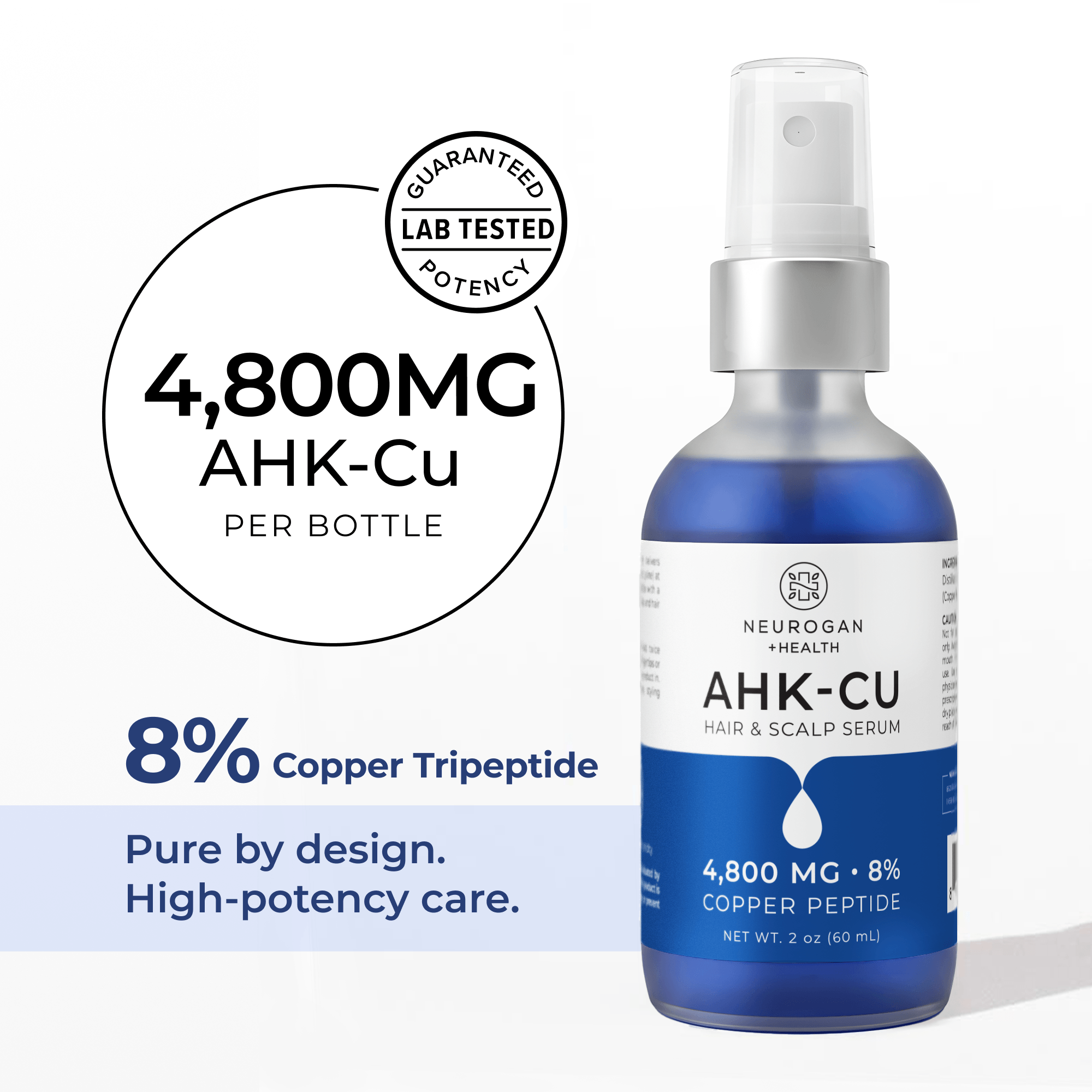 AHK-Cu copper peptide hair serum bottle 4800mg