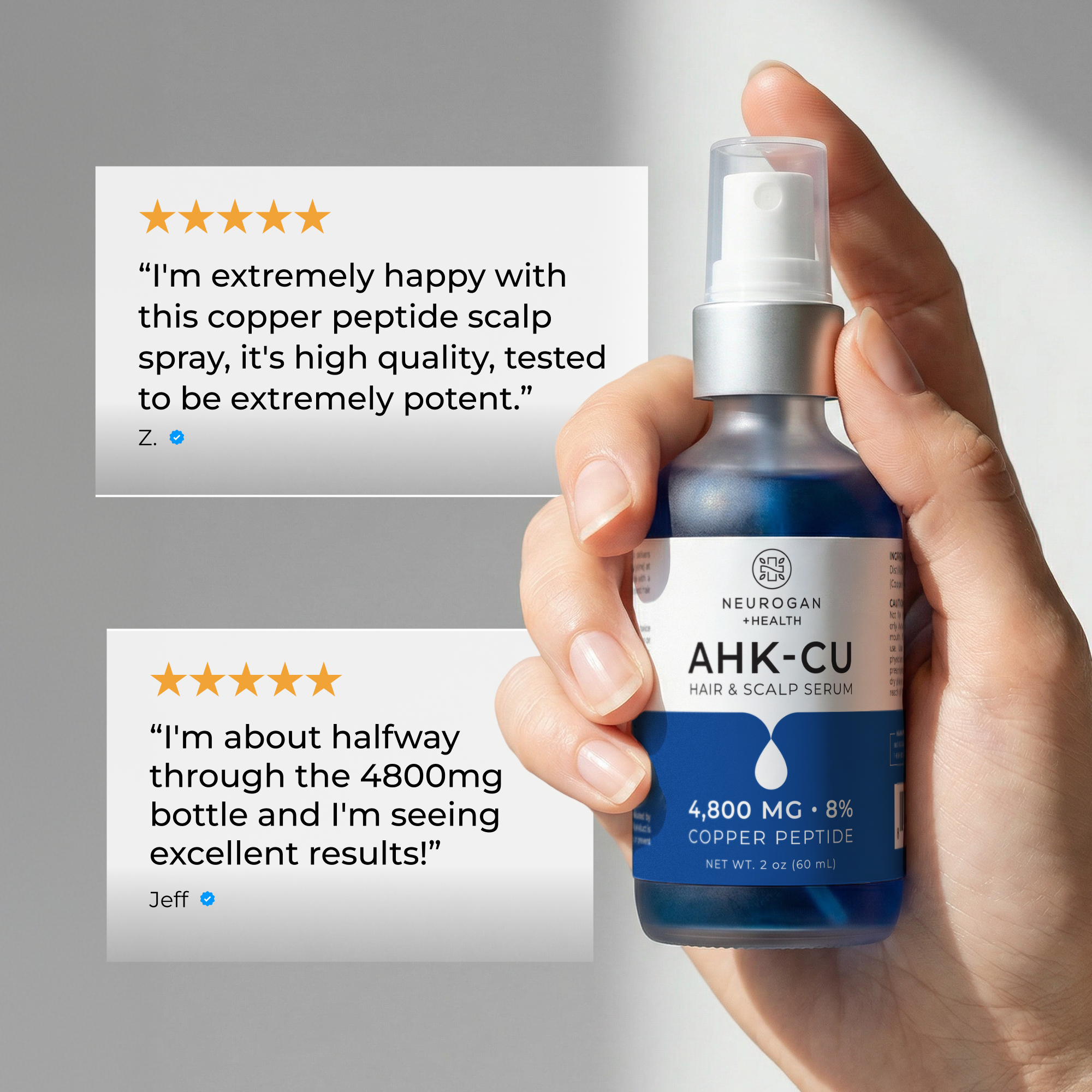 AHK-Cu copper peptide hair serum bottle 4800mg