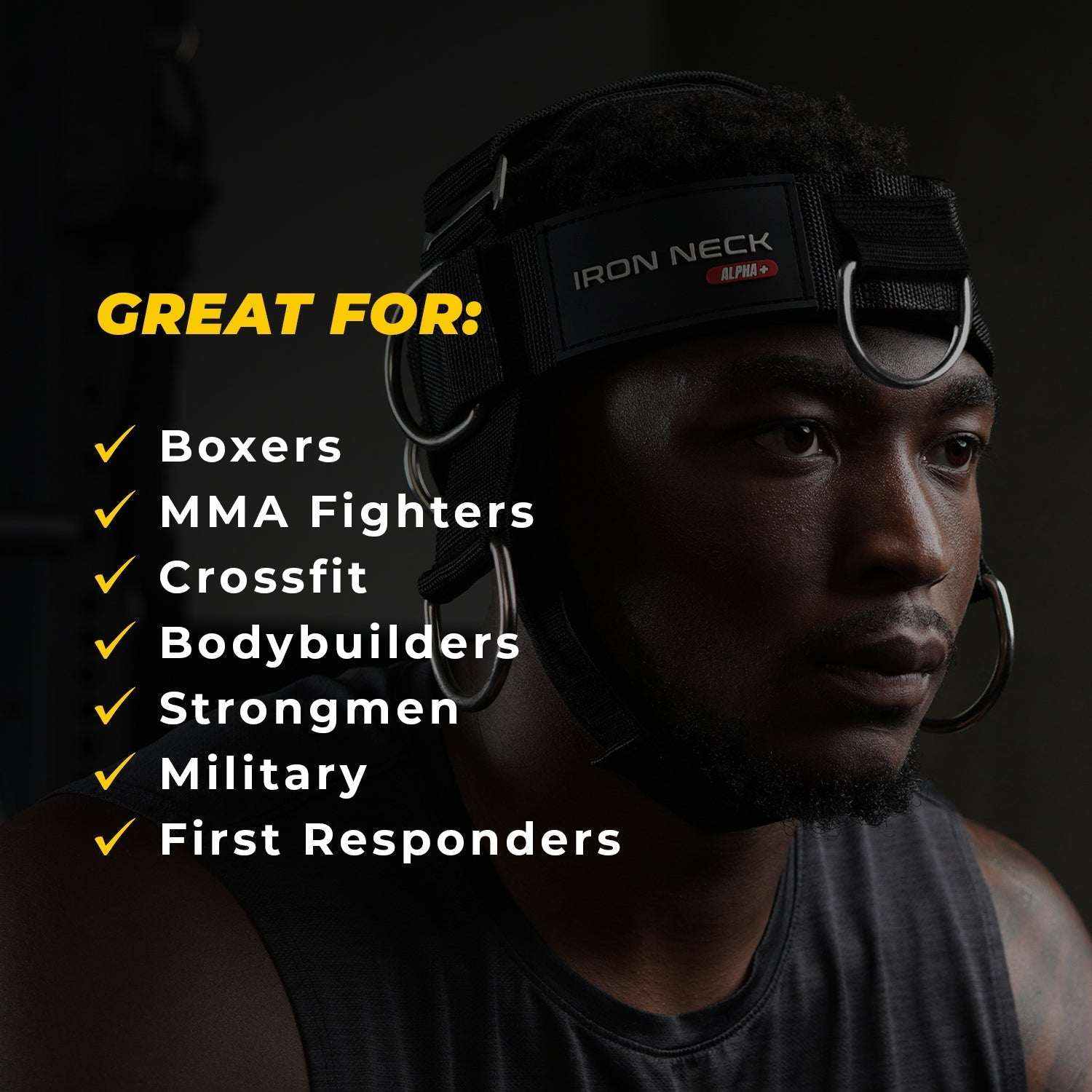 Alpha Harness Plus neck training harness with clips and durable materials