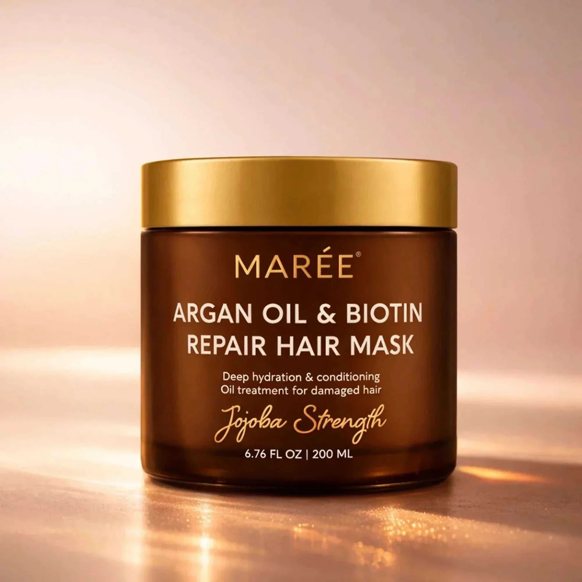 Argan oil and biotin hair repair mask nourishing and smoothing hair