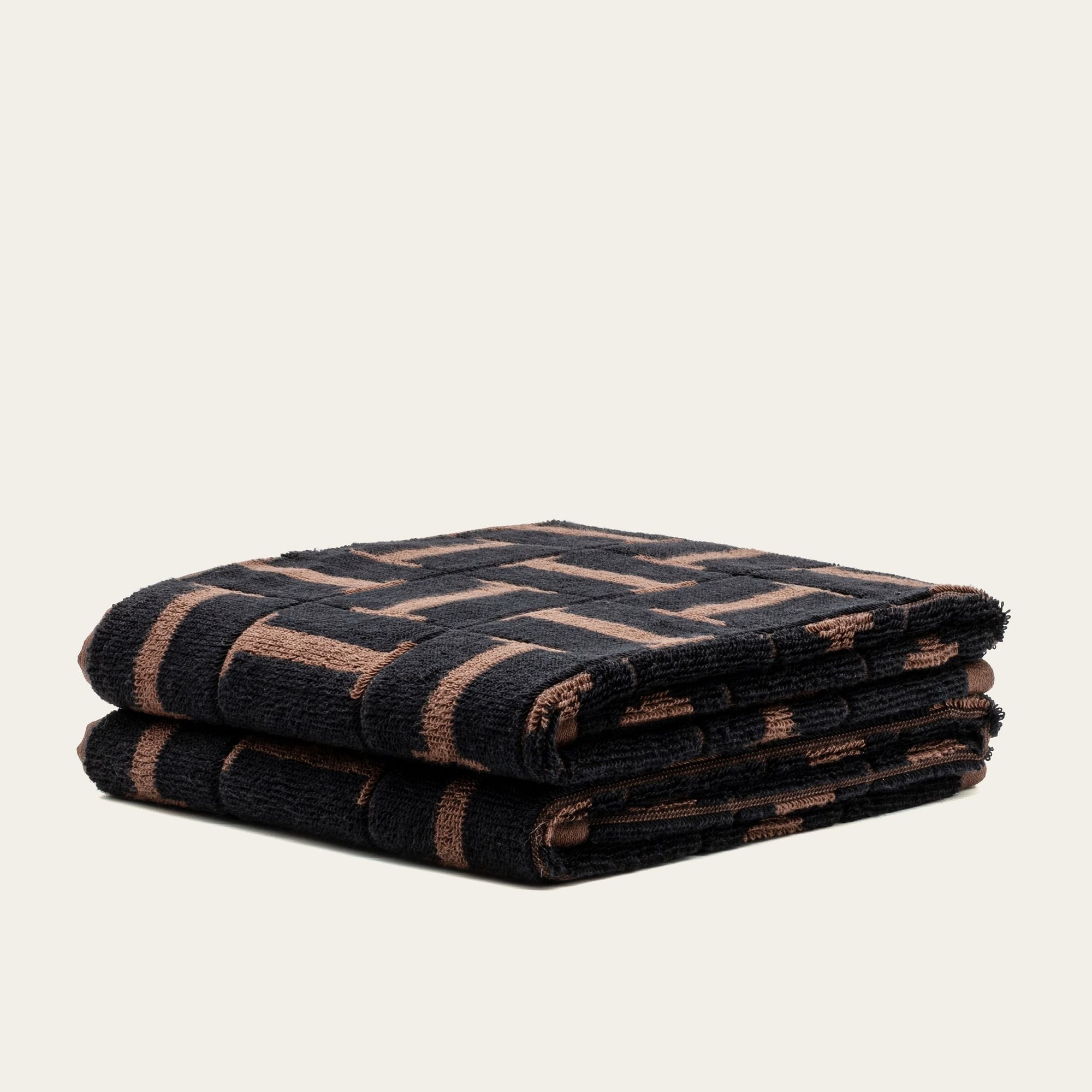 Tessera Australian cotton towels set in coastal monochrome tones