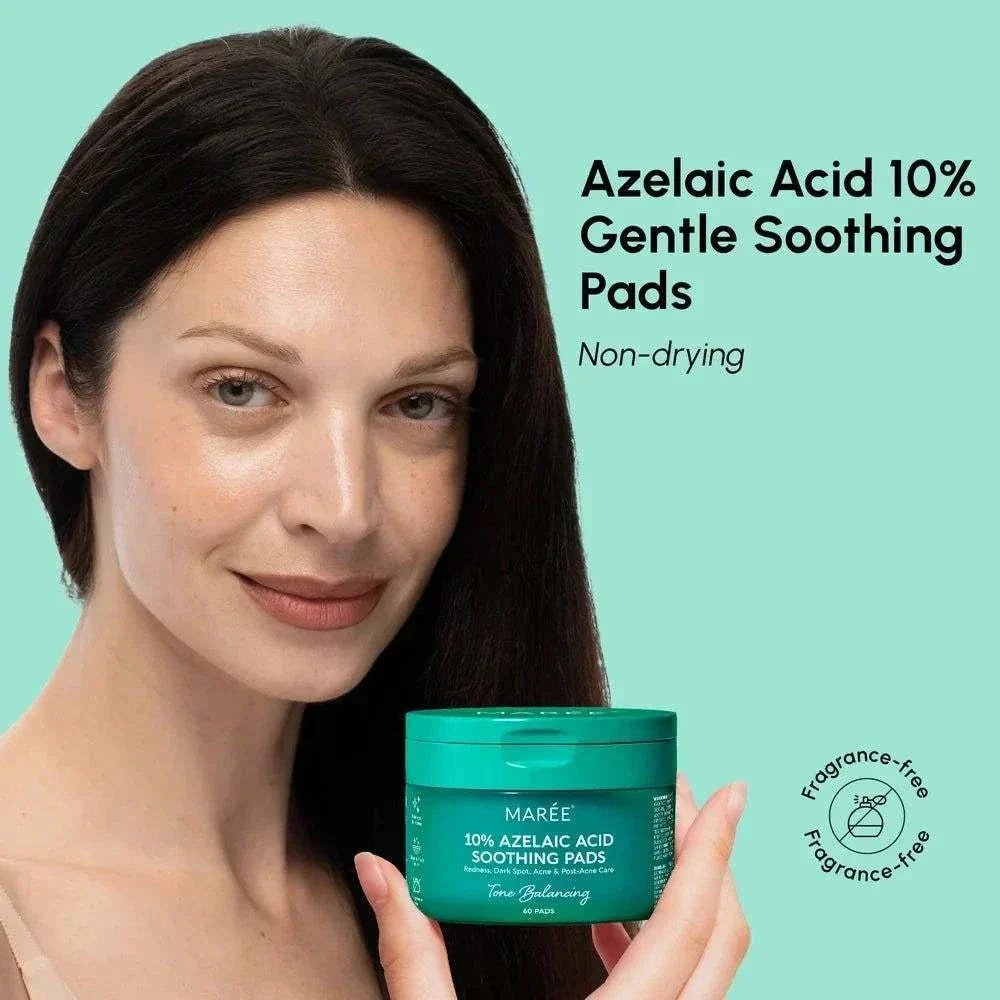 Marée Azelaic Acid soothing toner pads for radiant skin