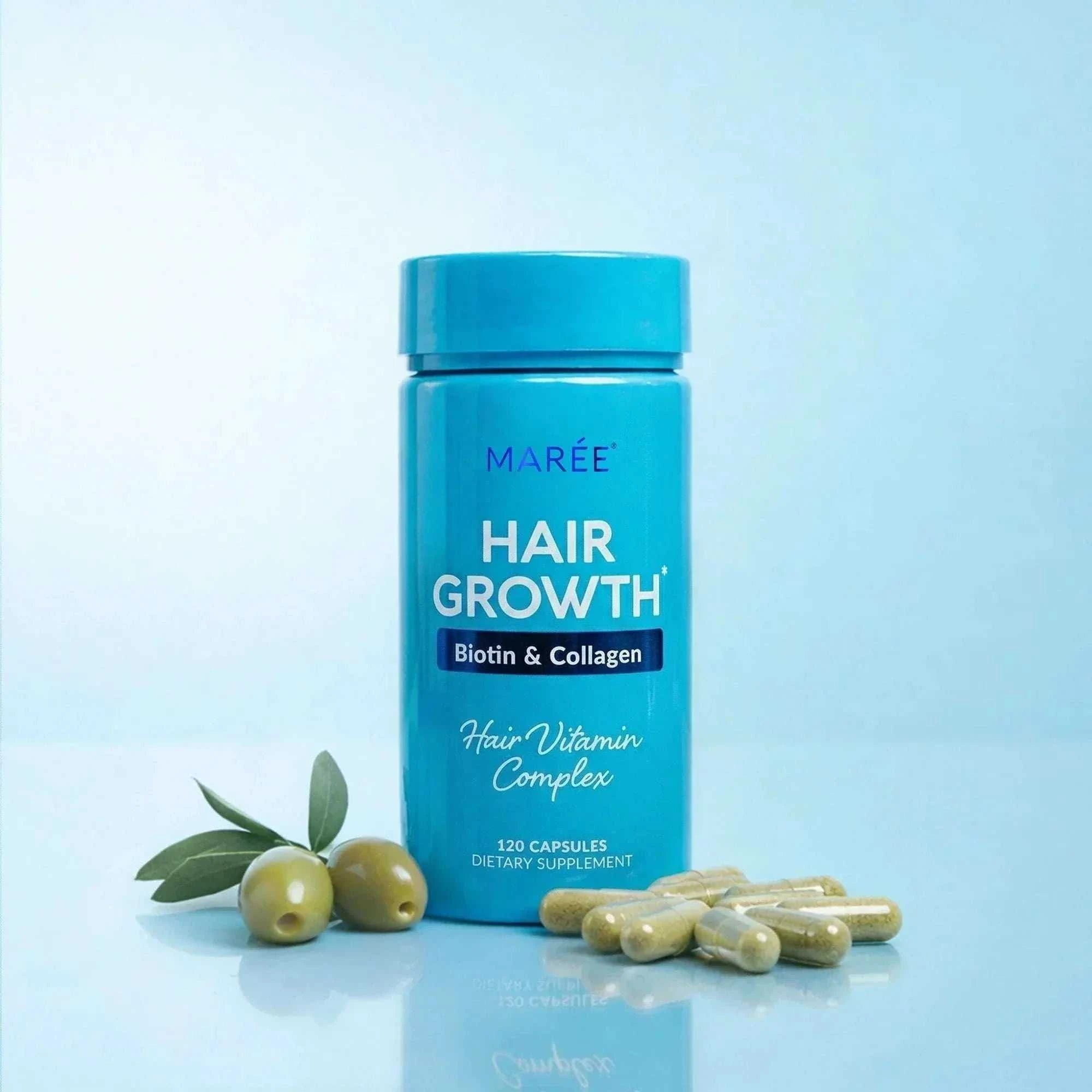 Biotin and collagen hair growth complex capsules