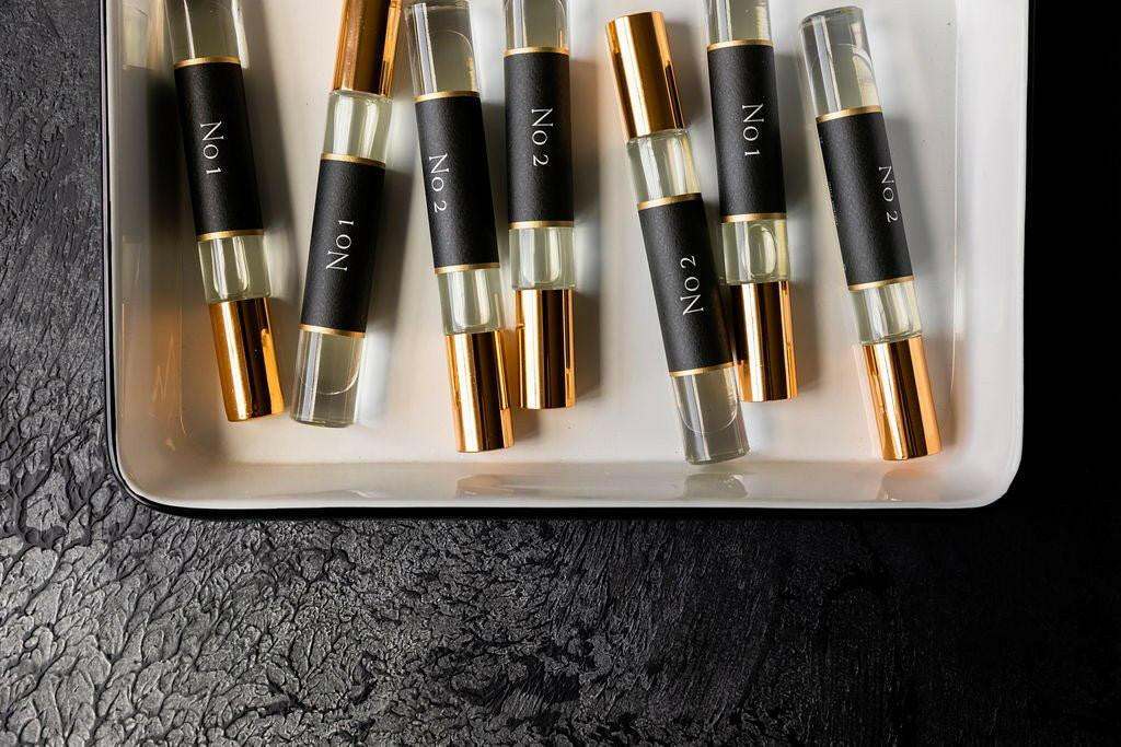 Bois Sacré Roll On Perfume Oil in a black and gold glass roll-on bottle with No. 1 label