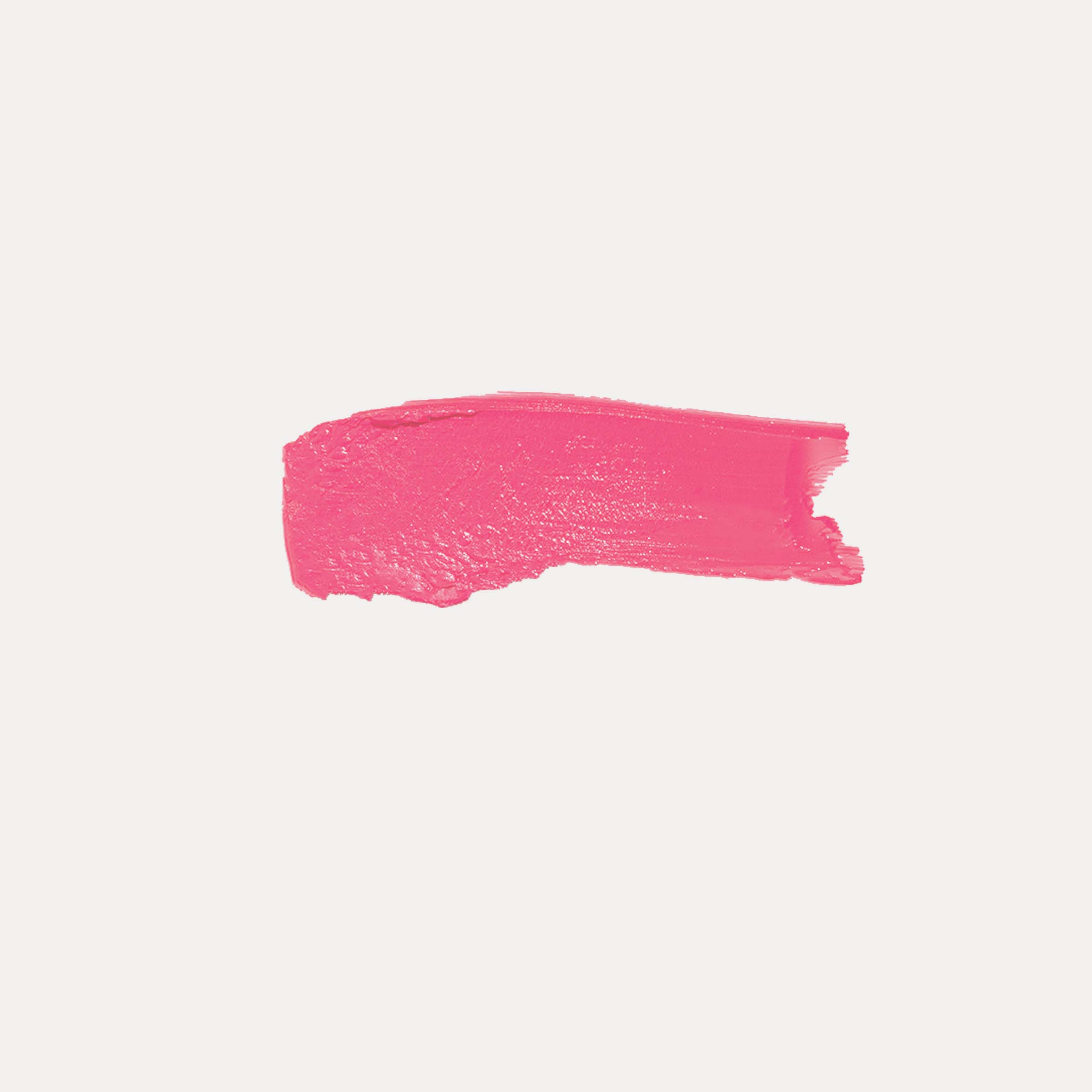 Buildable Cream Blush in vibrant hot pink, shown as a silky cream swatch with a soft, dewy finish