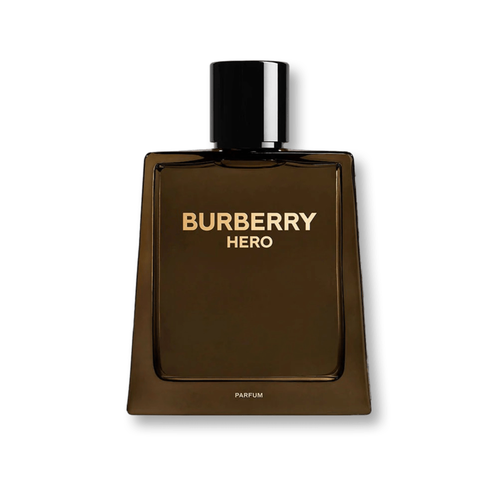 Burberry Hero Parfum bottle with woody cedarwood fragrance notes