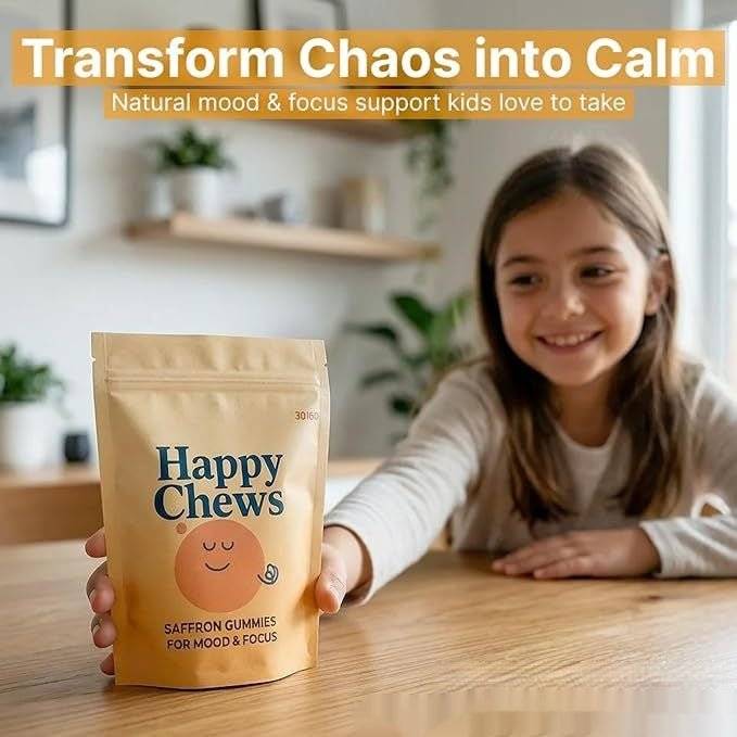 bag of childrens saffron fiber gummies for kids