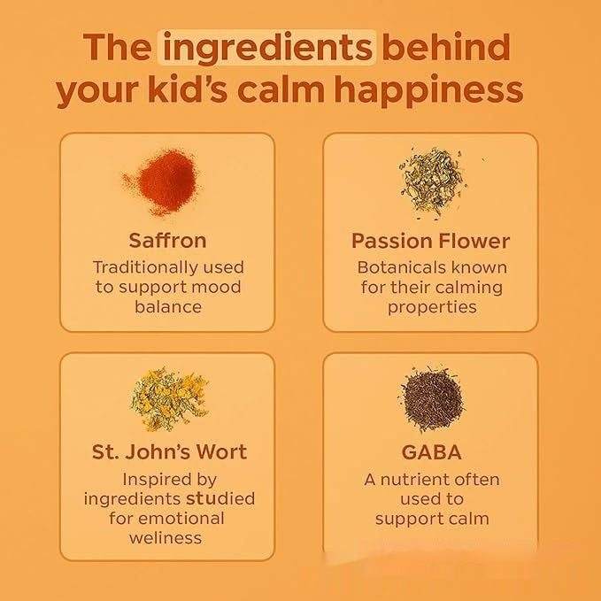Childrens saffron gummies pack with 60 pieces