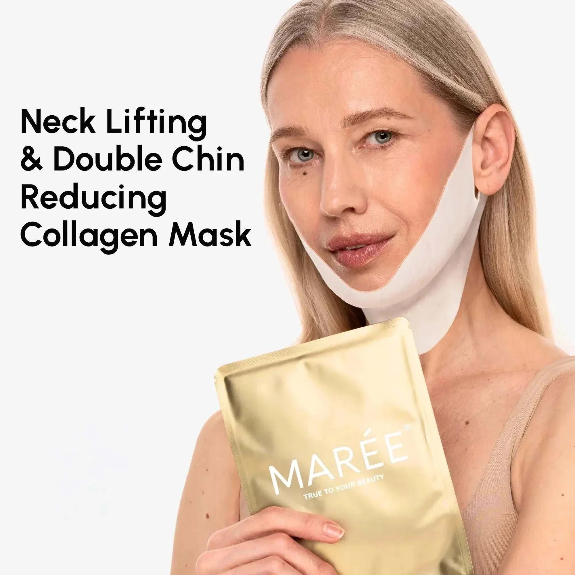 24k gold chin and jawline lifting mask for wrinkle reduction and skin tightening