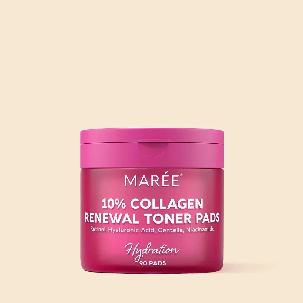 Collagen and retinol toner pads for anti-aging and hydration