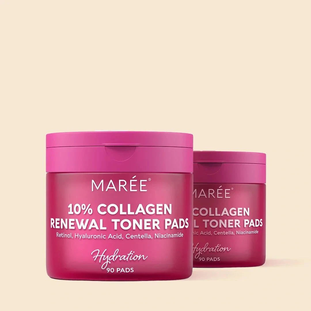Collagen and retinol toner pads for anti-aging and hydration