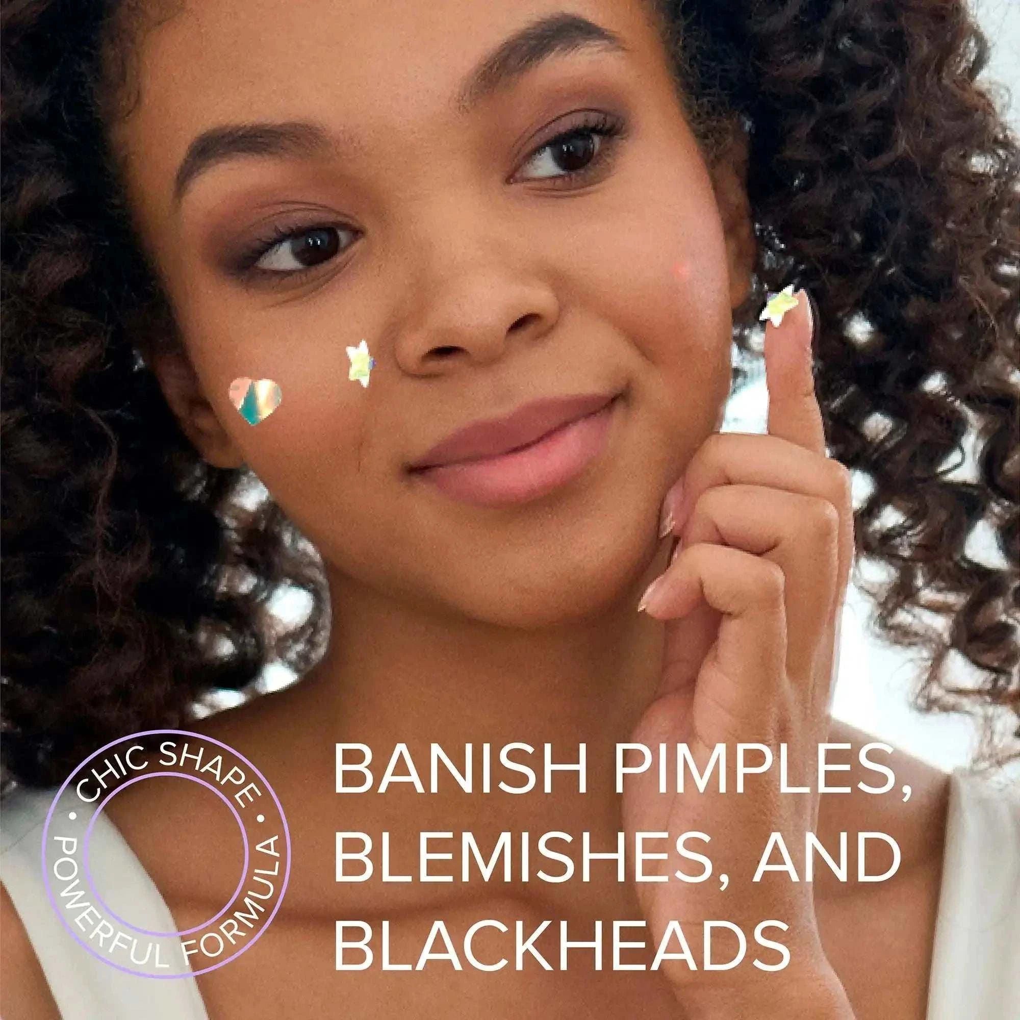 Cute star-shaped pimple and acne patches for fast blemish treatment