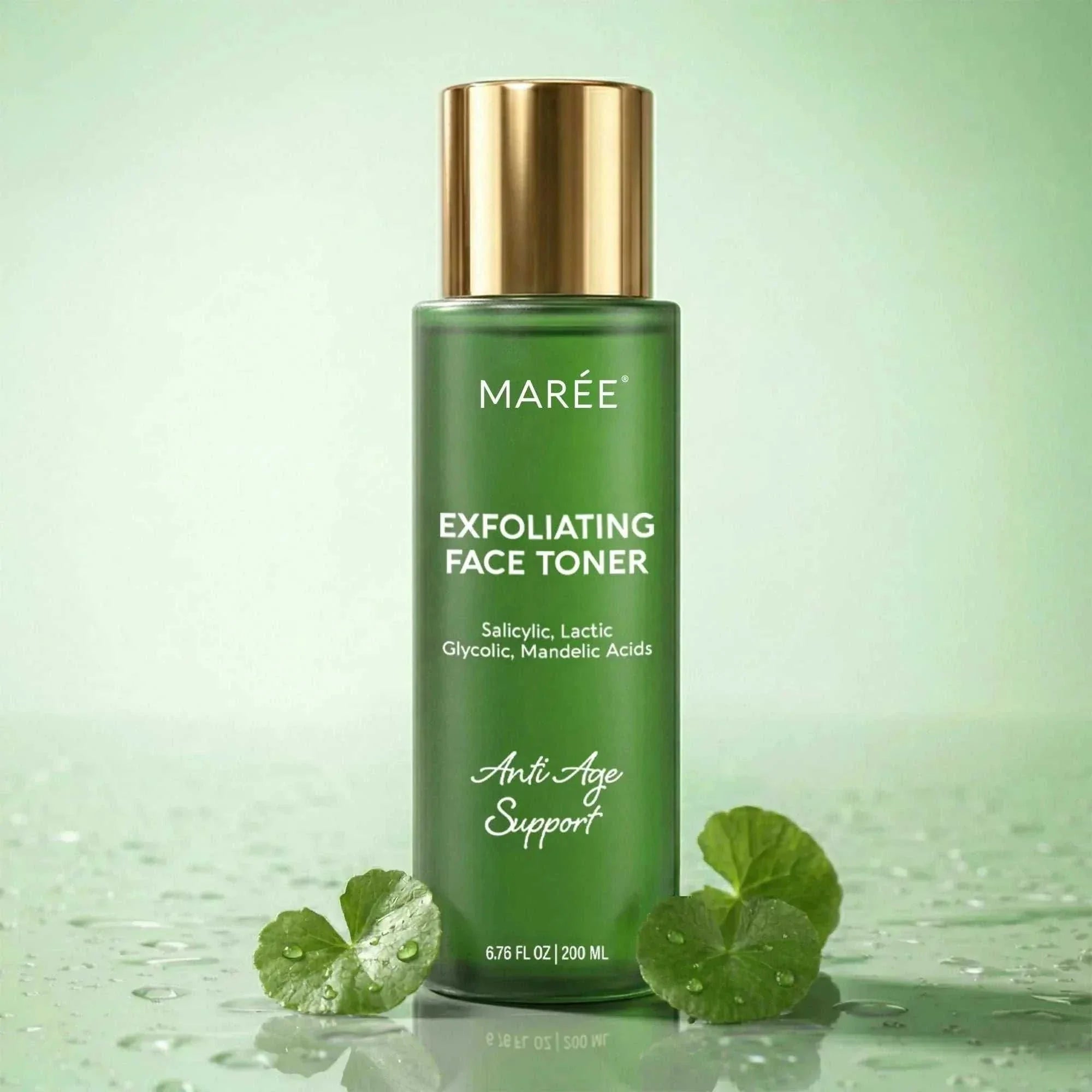 Daily Glow Exfoliating Toner bottle with smooth skin benefits