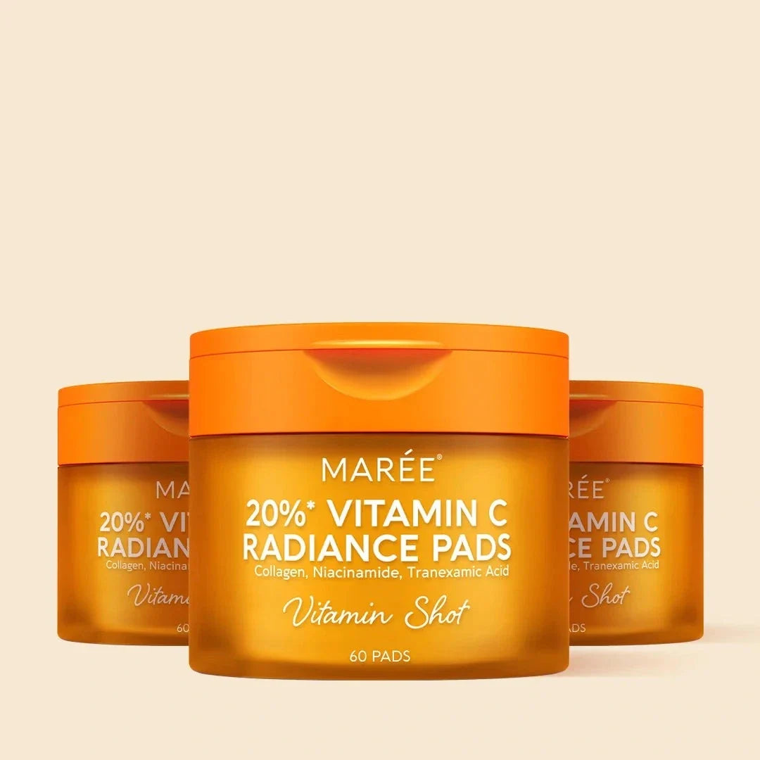 Marée Vitamin C pads fading dark spots and brightening skin