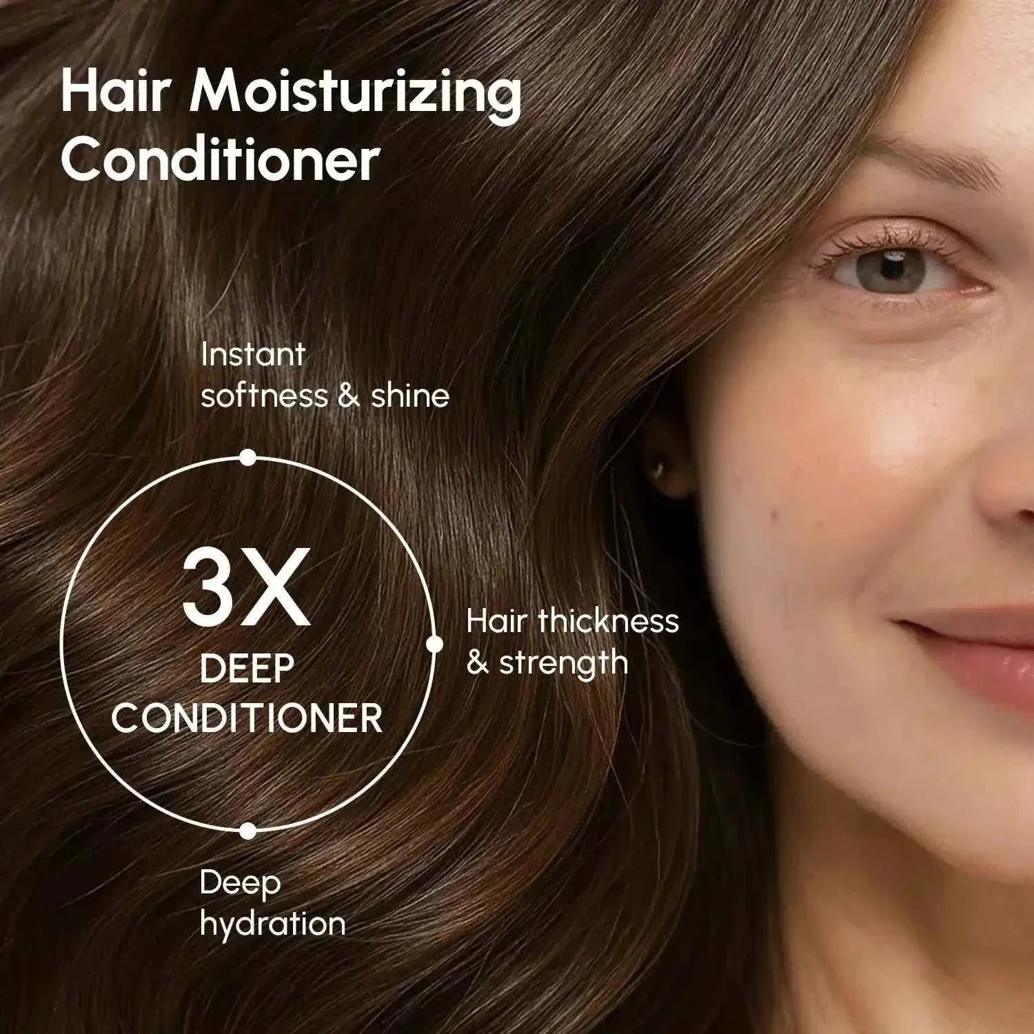 Deep hydrating coconut hair conditioner bottle