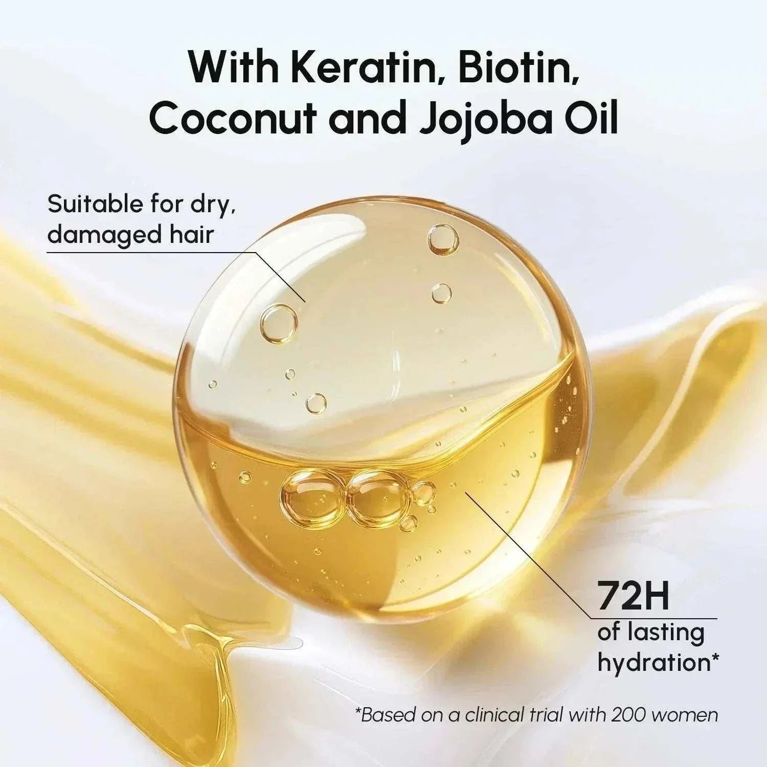Deep hydrating coconut hair conditioner bottle with natural oils