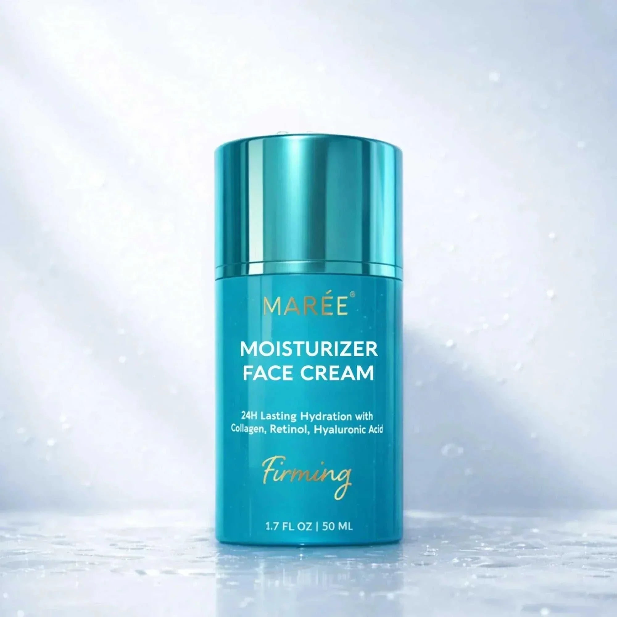 Deep moisture collagen face cream jar with marine collagen and hyaluronic acid