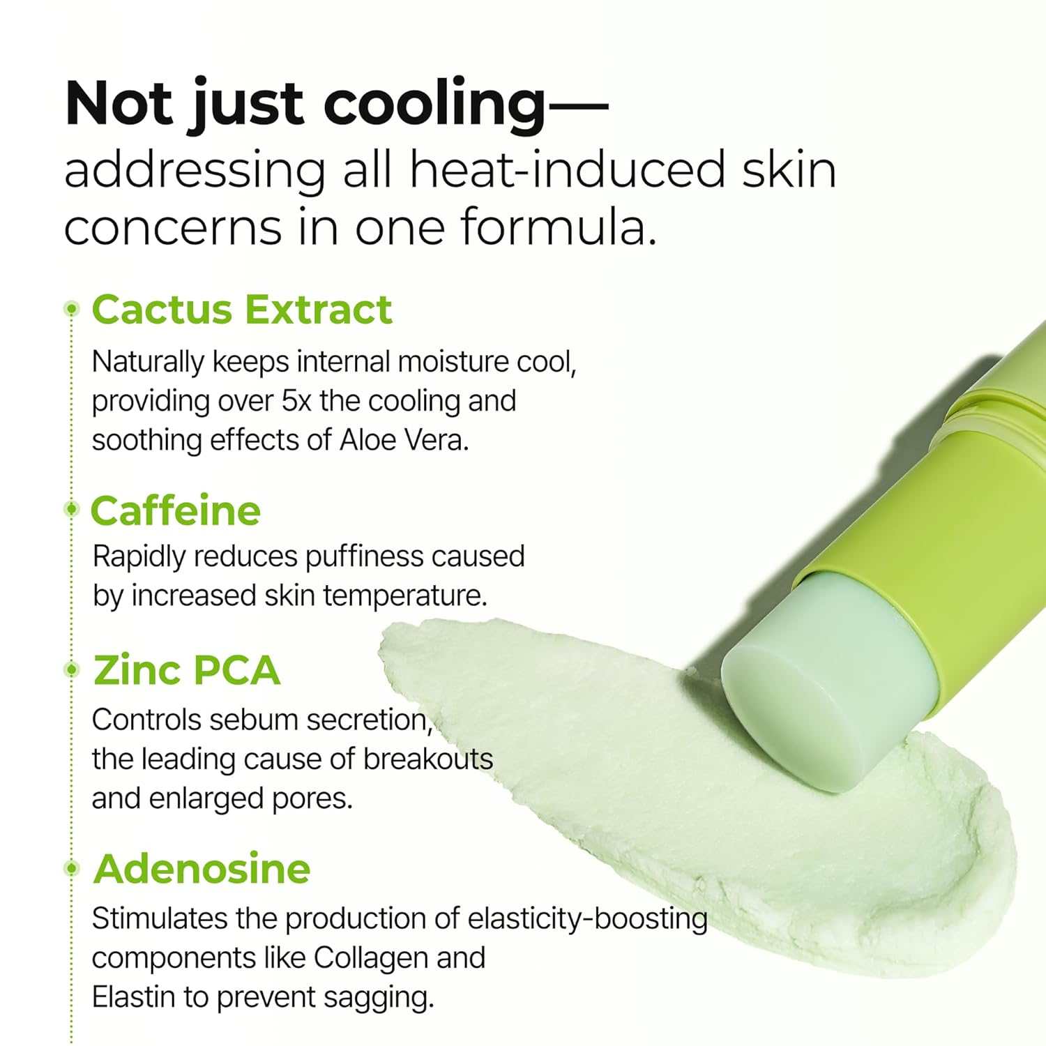 Dr. Melaxin CACTOX Pore Relief multi balm with light green balm stick and lime green cap, designed for pore tightening and skin soothing.