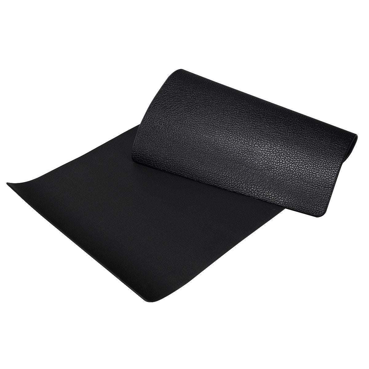 Black textured high-density PVC thickened equipment mat rolled partially, durable and water-resistant Equipment Mat for Home