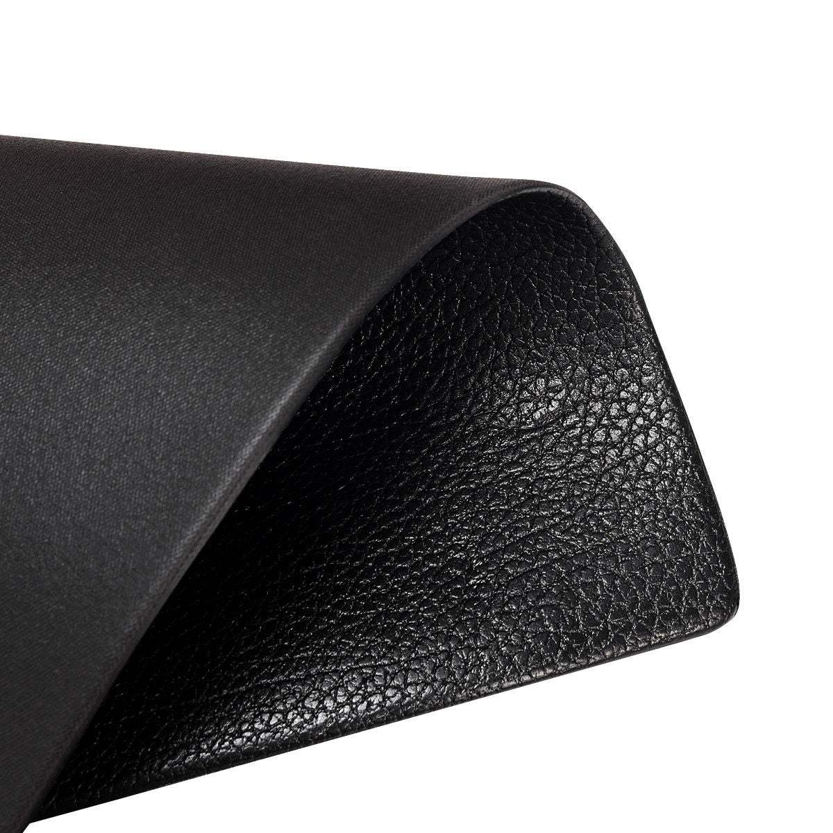 Black thickened high-density PVC Equipment Mat for Home with textured non-slip surface and durable construction for floor protection.