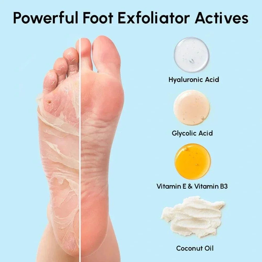 Marée 3-in-1 exfoliating and hydrating foot peel mask with moisturizing coconut oil