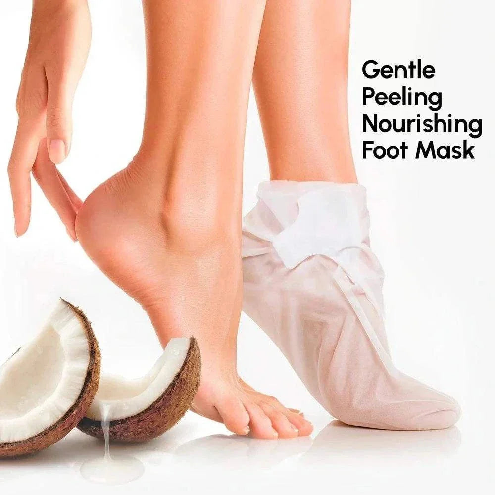 Marée 3-in-1 exfoliating and hydrating foot peel mask with coconut oil