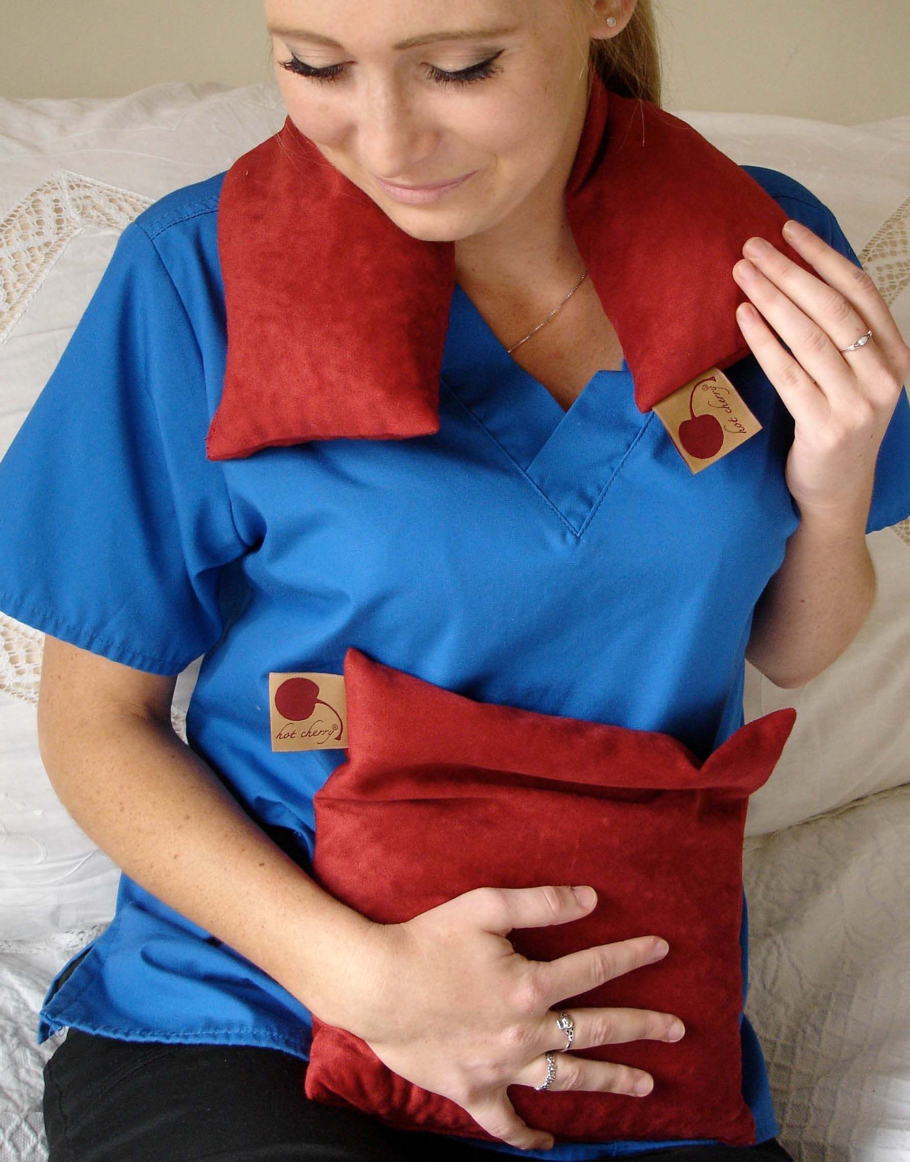 Feel Better Pack red denim eye pillow neck wrap comfort gift
