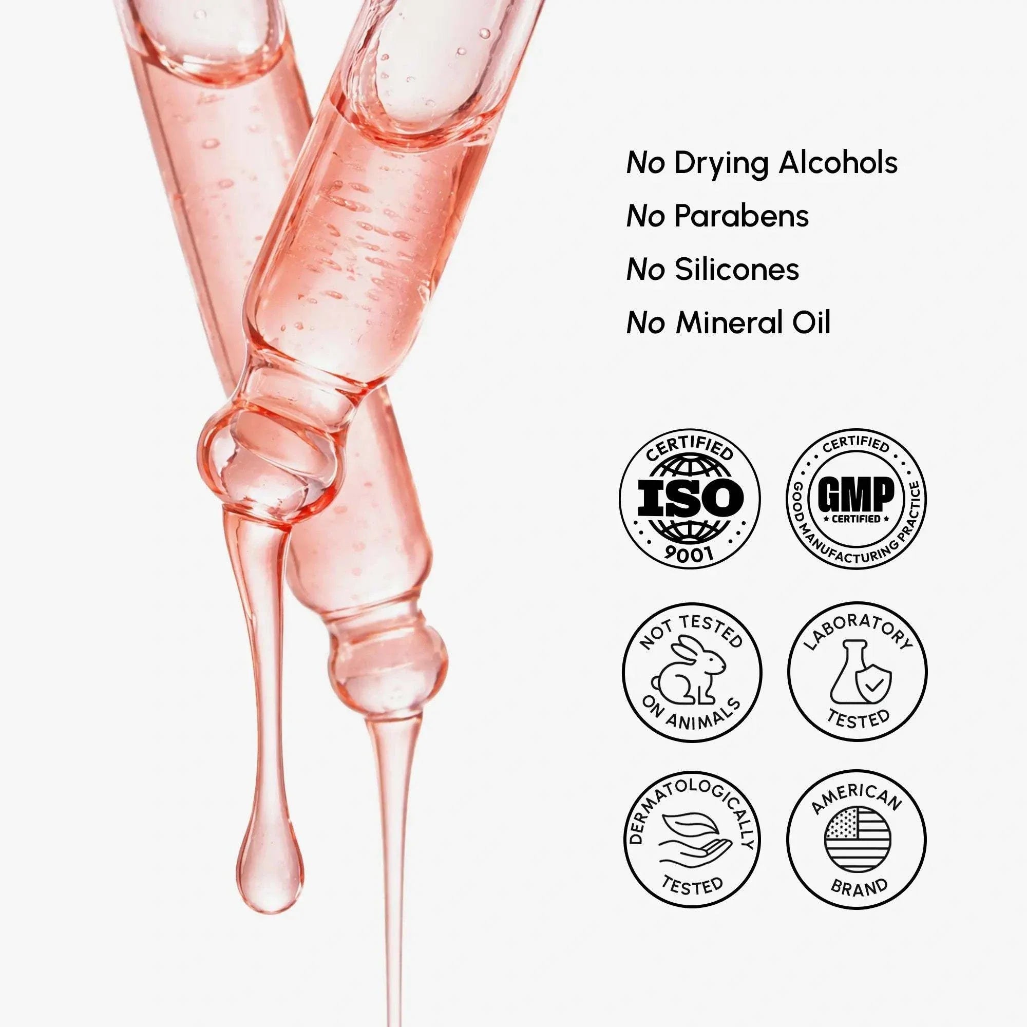 Firming and renewing PDRN anti-aging serum bottle with salmon DNA