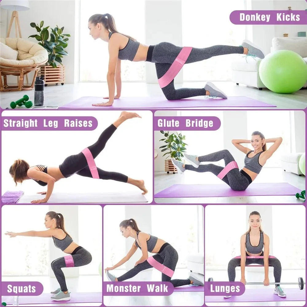 Fitness Elastic Resistance Bands – Home Gym Stretching, Yoga & Crossfit