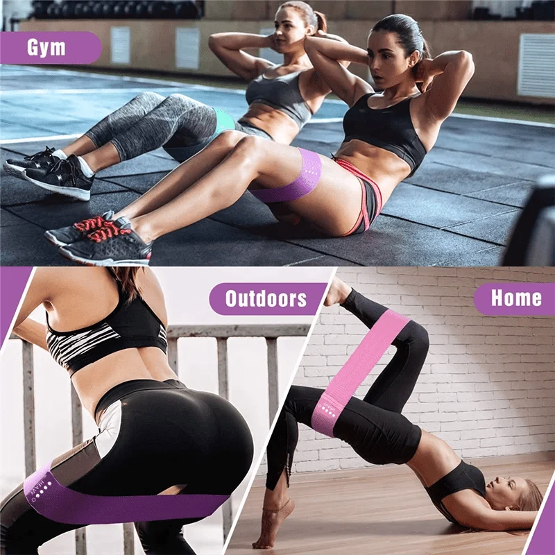 Fitness Elastic Resistance Bands – Home Gym Stretching, Yoga & Crossfit