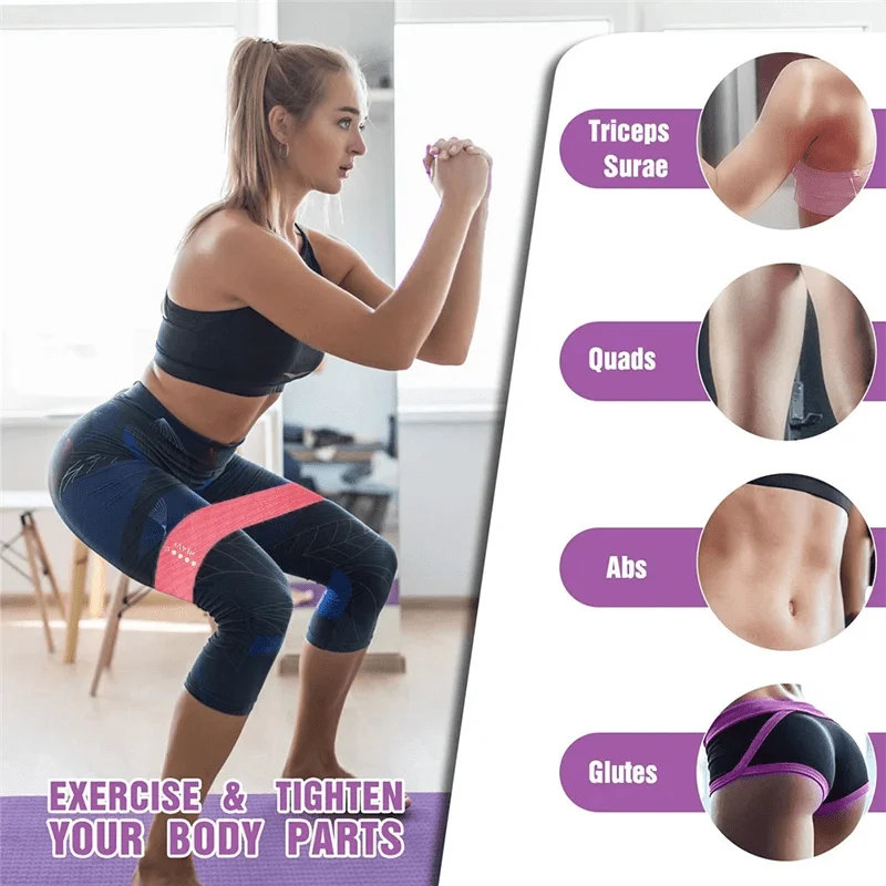 Fitness Elastic Resistance Bands – Home Gym Stretching, Yoga & Crossfit