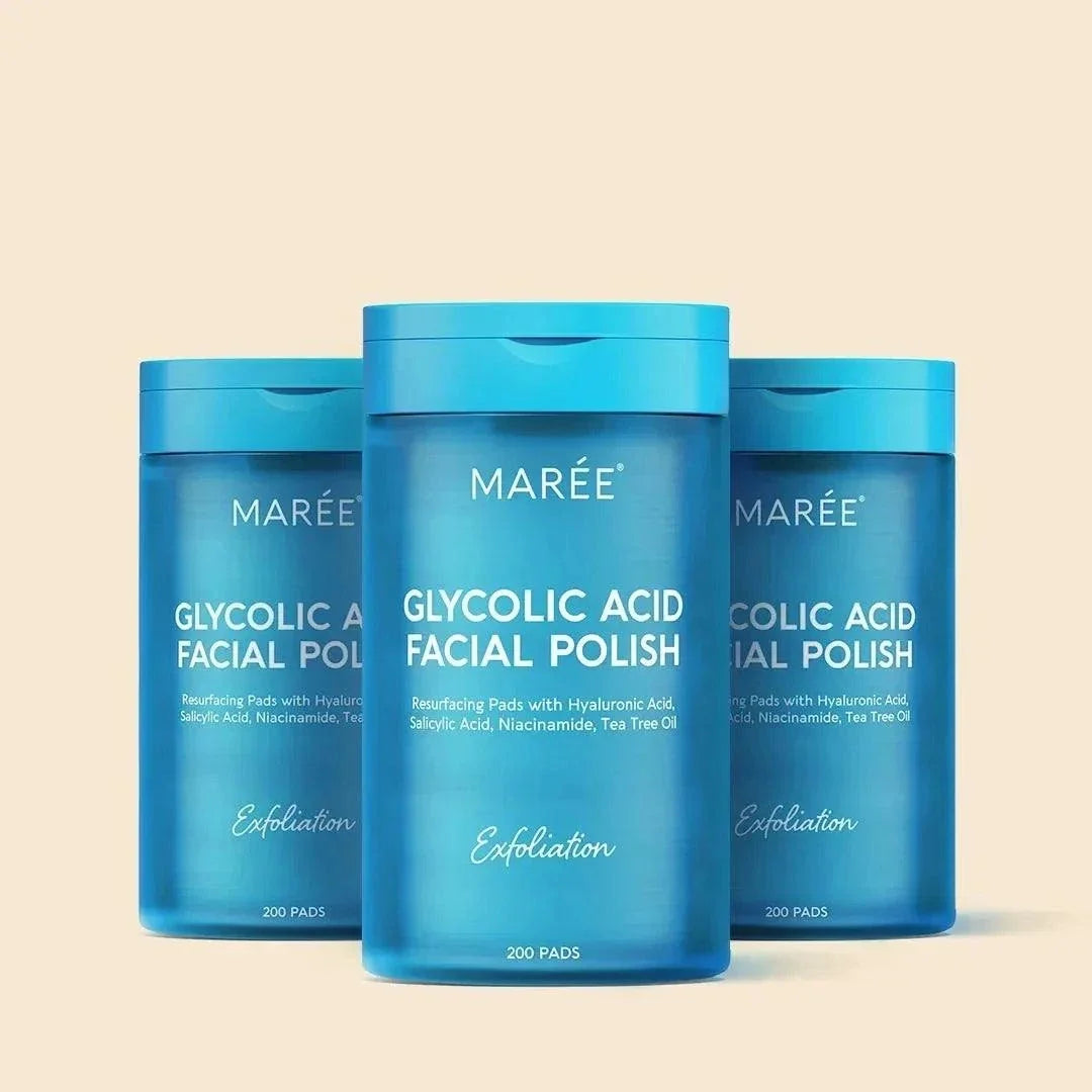 200 pcs glycolic acid face toner pads for glowing skin