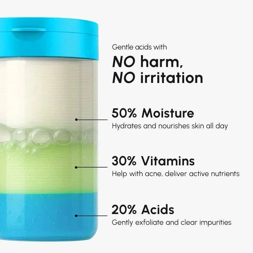 Pack of 200 glycolic acid face toner pads for glowing skin